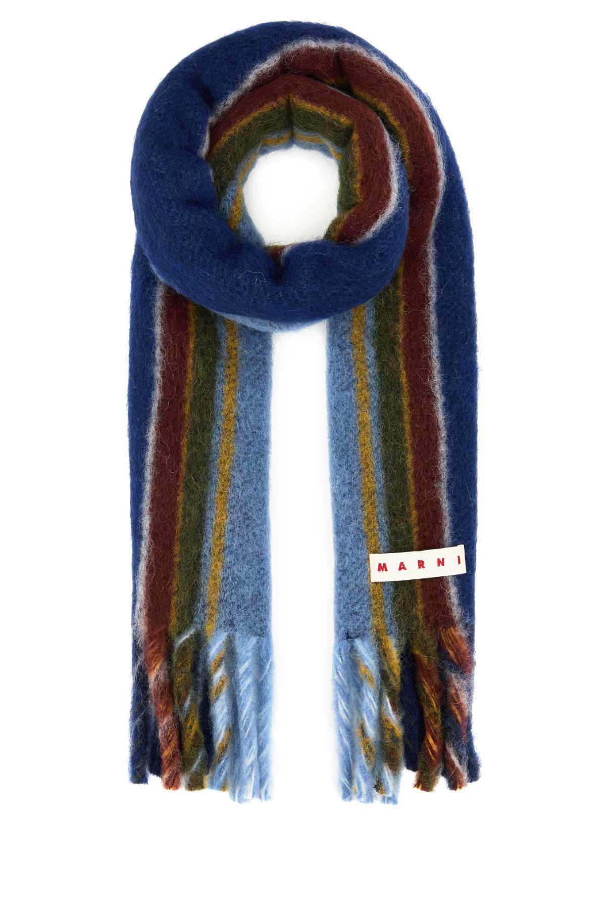 MARNI Multicolor Mohair Blend Scarf (160cm x 24cm)