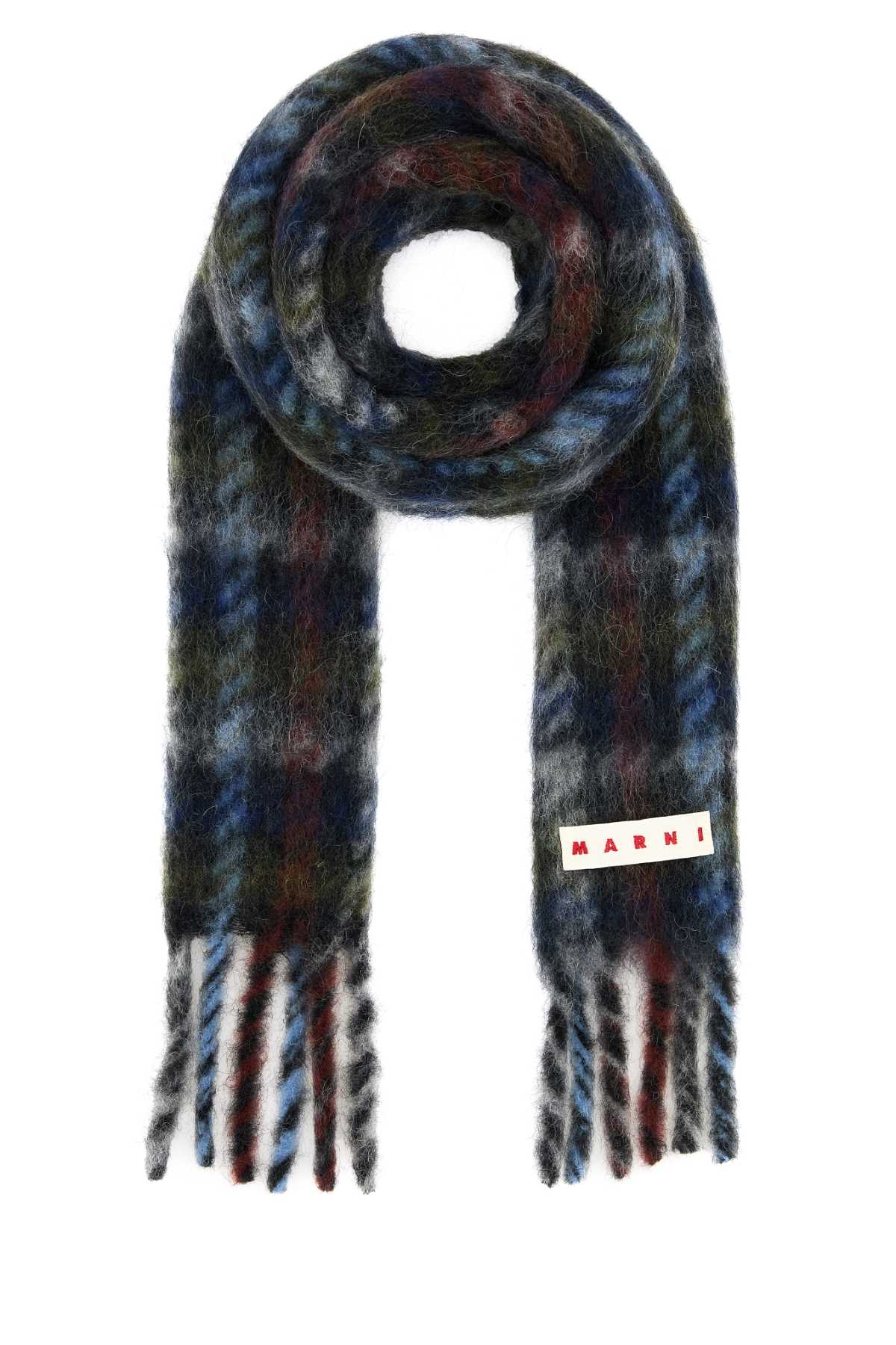 MARNI Multicolor Mohair Blend Scarf - 150 cm x 17 cm