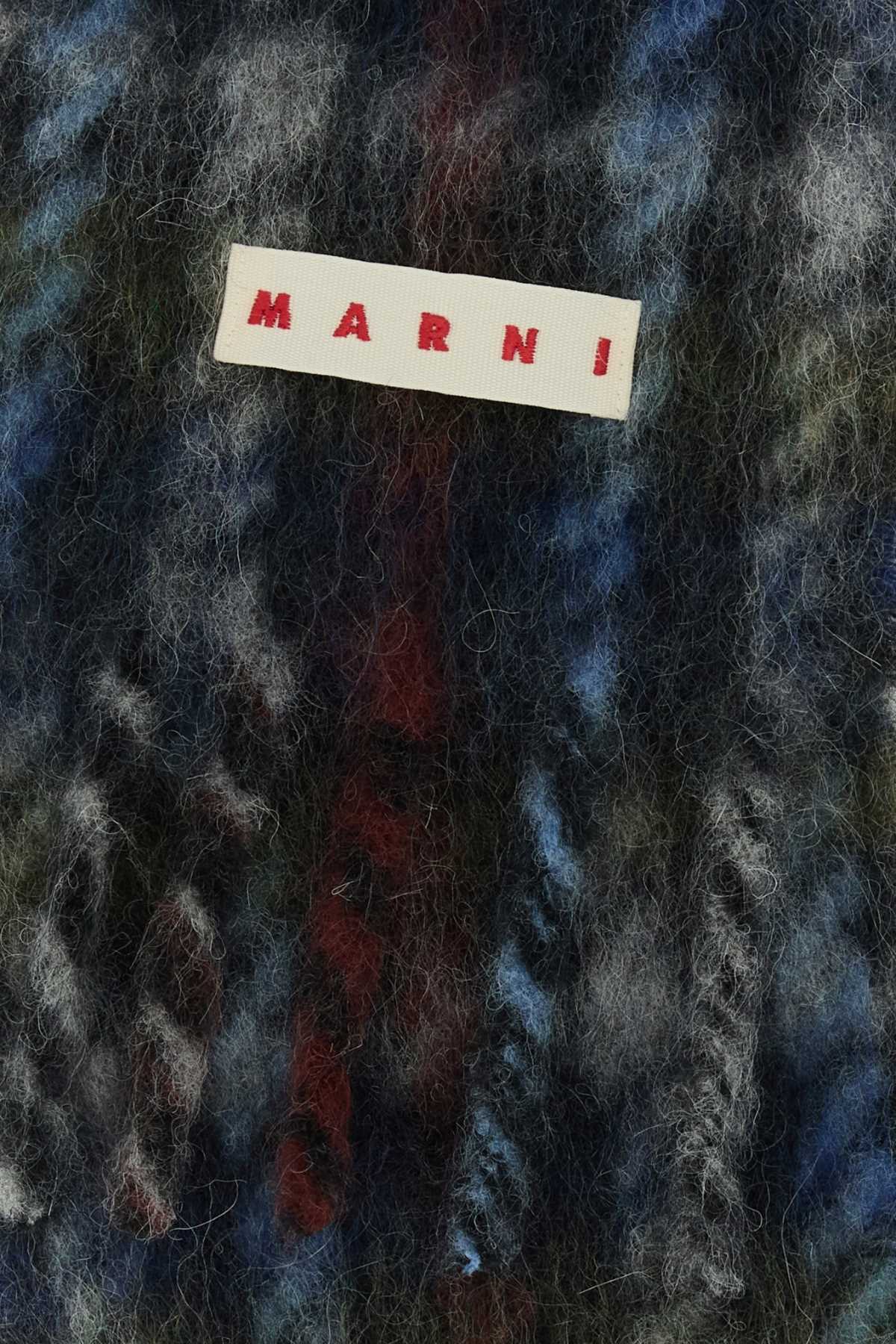 MARNI Multicolor Mohair Blend Scarf - 150 cm x 17 cm