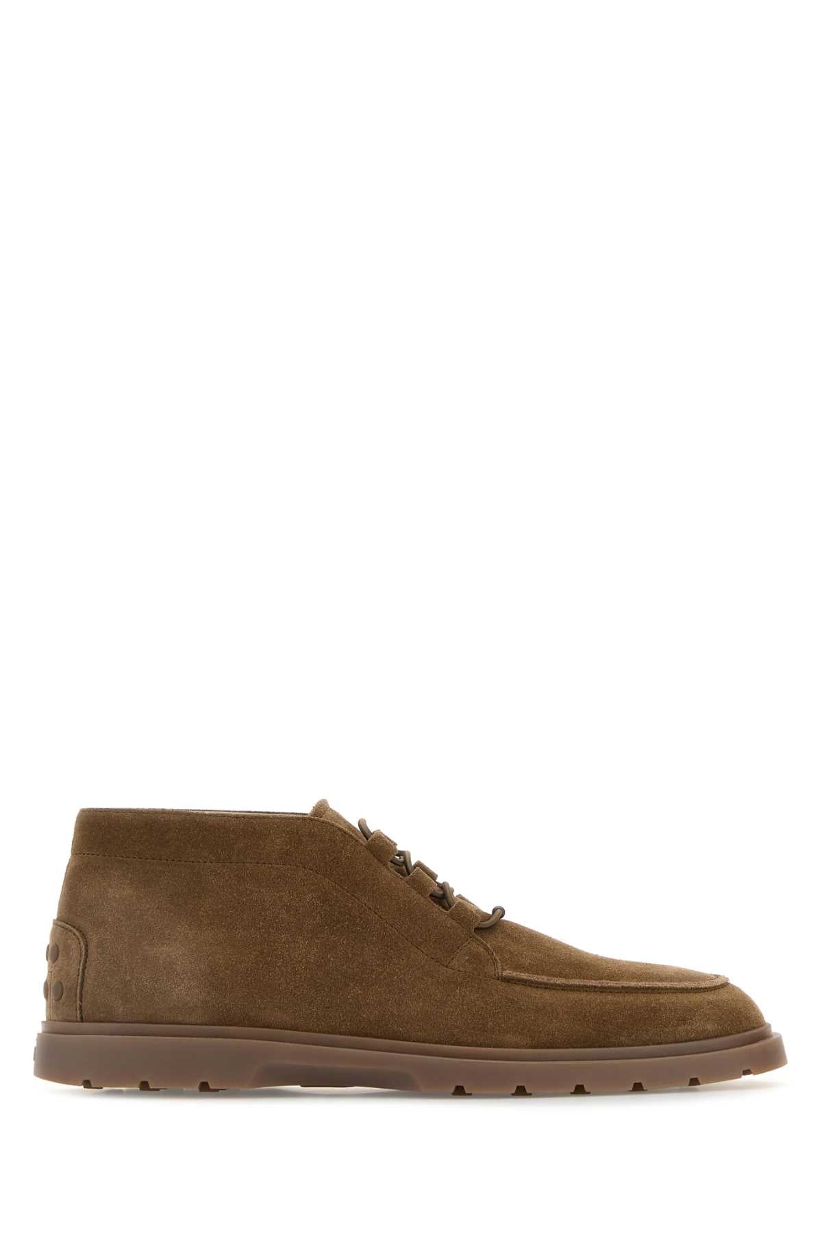 TOD'S Mud Suede Lace-Up Shoes for Men