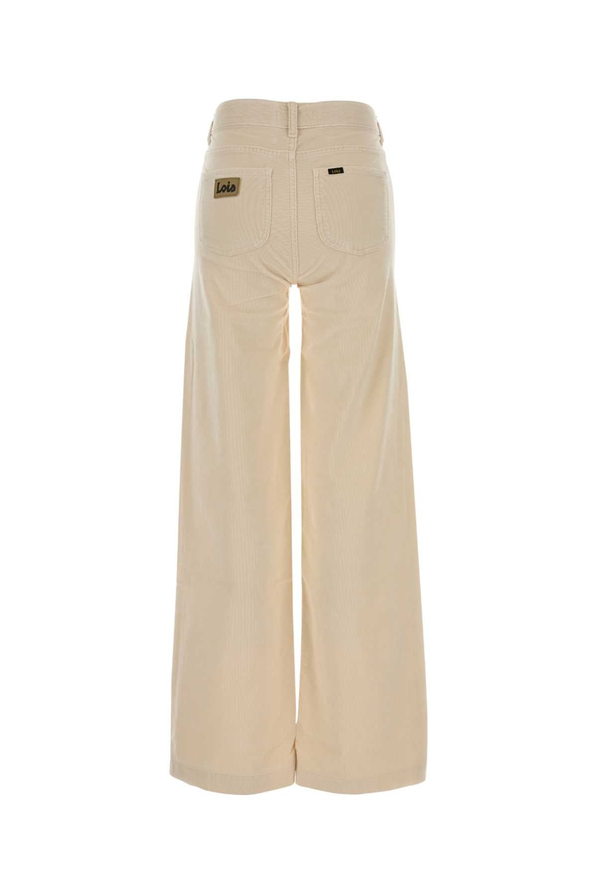 LOIS Ivory Stretch Corduroy Mistral Palazzo Pant