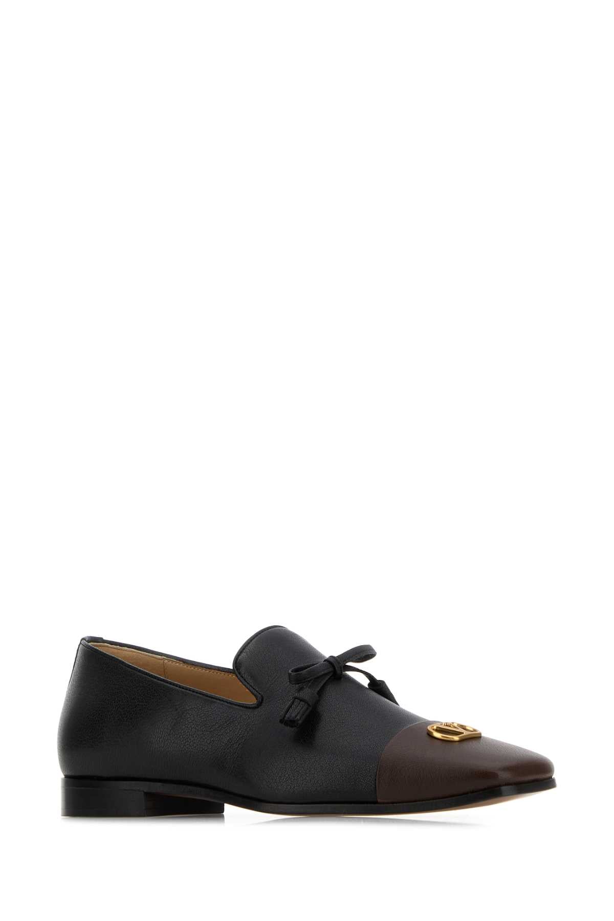 VALENTINO GARAVANI Two-tone Leather Babouchoes Loafers for Men