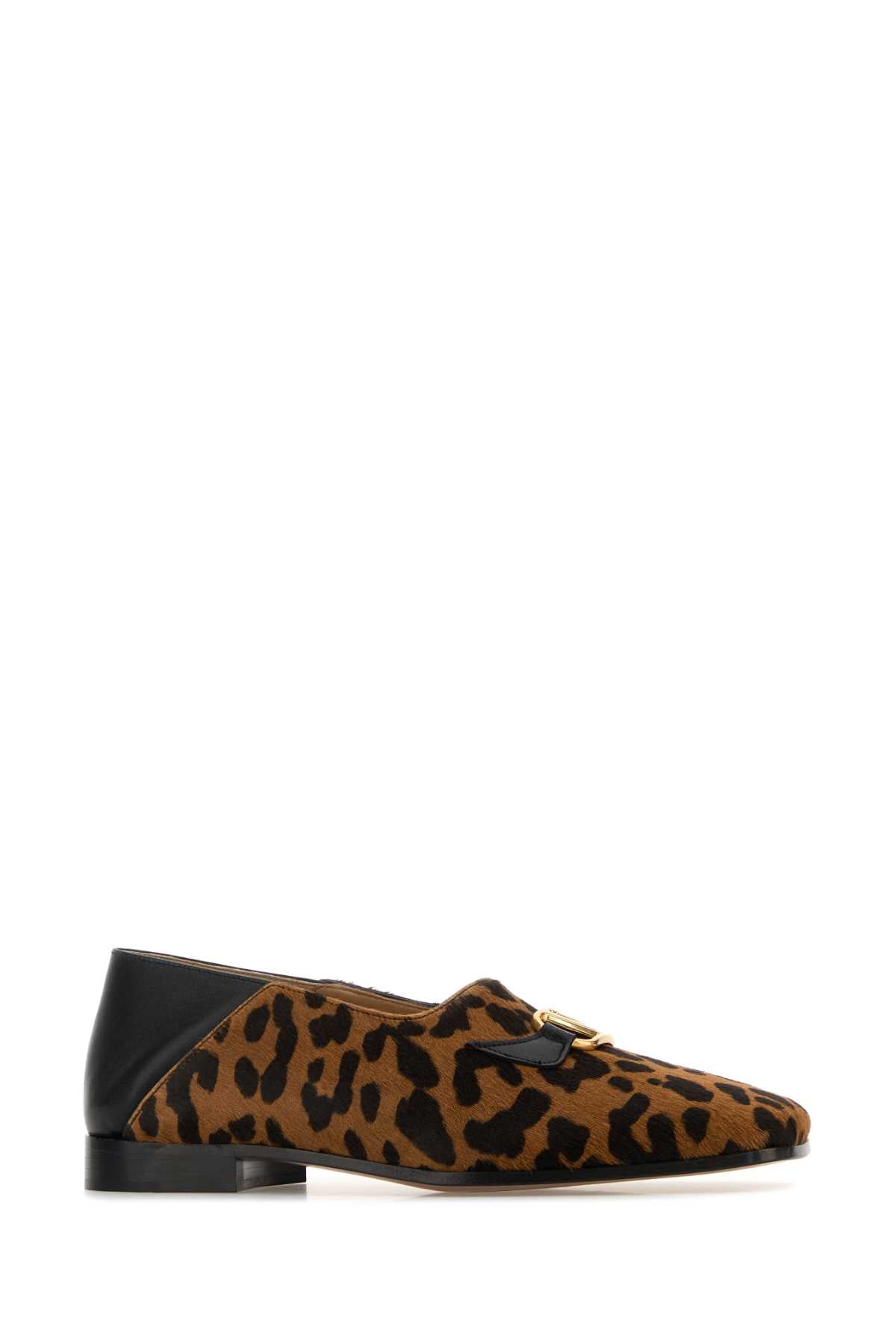 VALENTINO GARAVANI Animal Print 100% Leather Babouchoes Loafers for Men