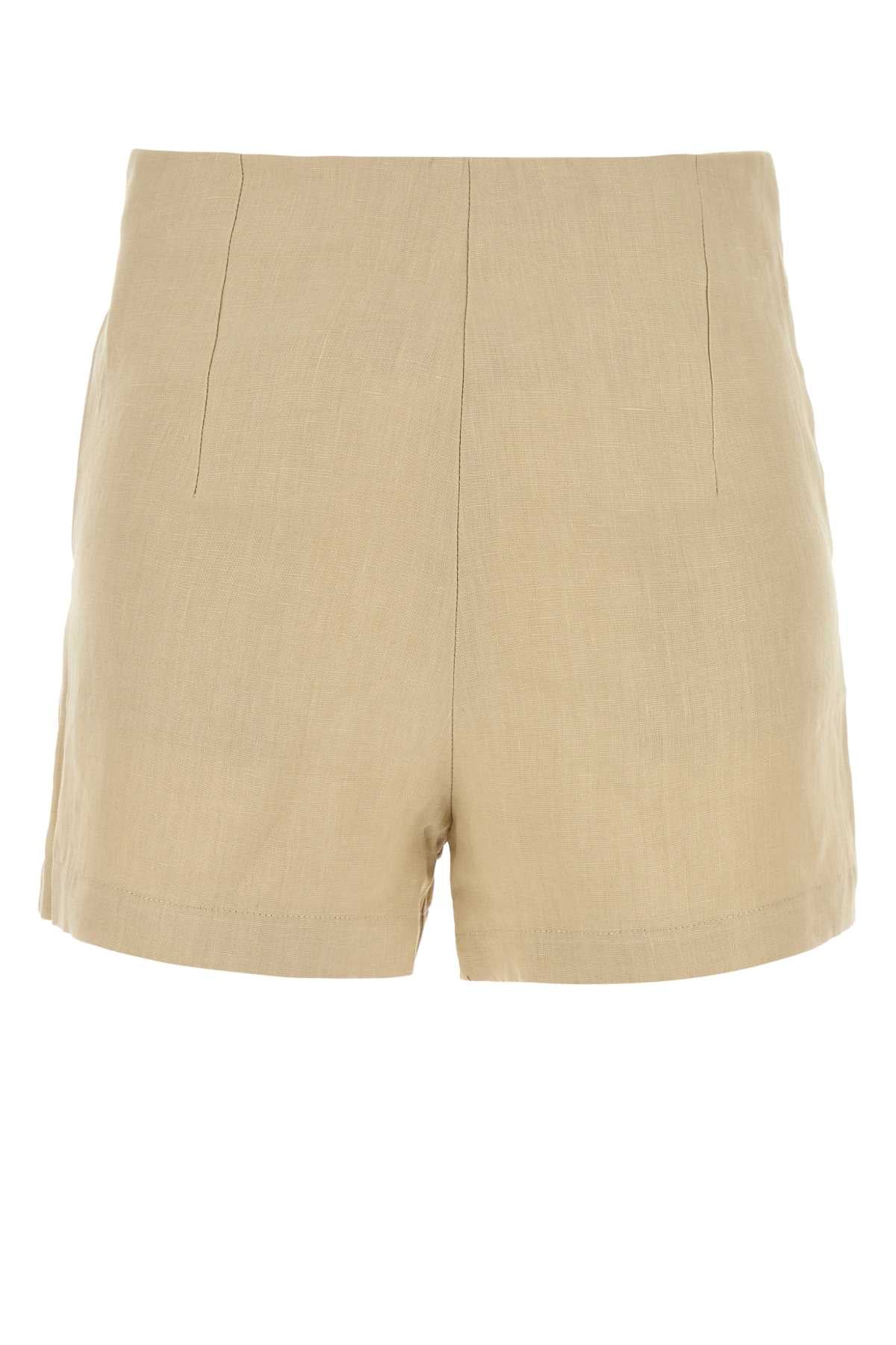 LE KASHA Organic Linen Mini Ezbet Shorts for Women