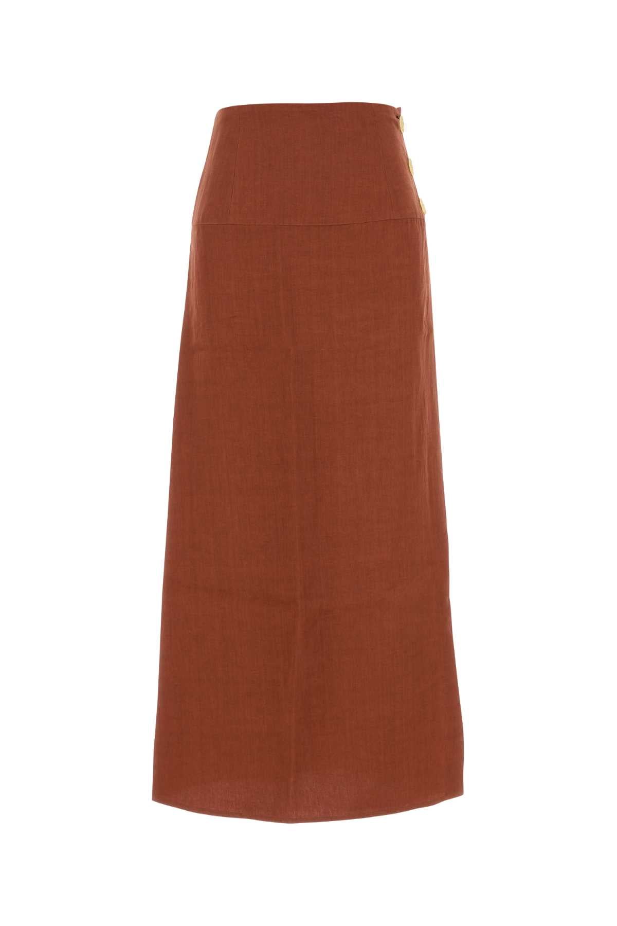 LE KASHA Mini Linen Haifal Skirt