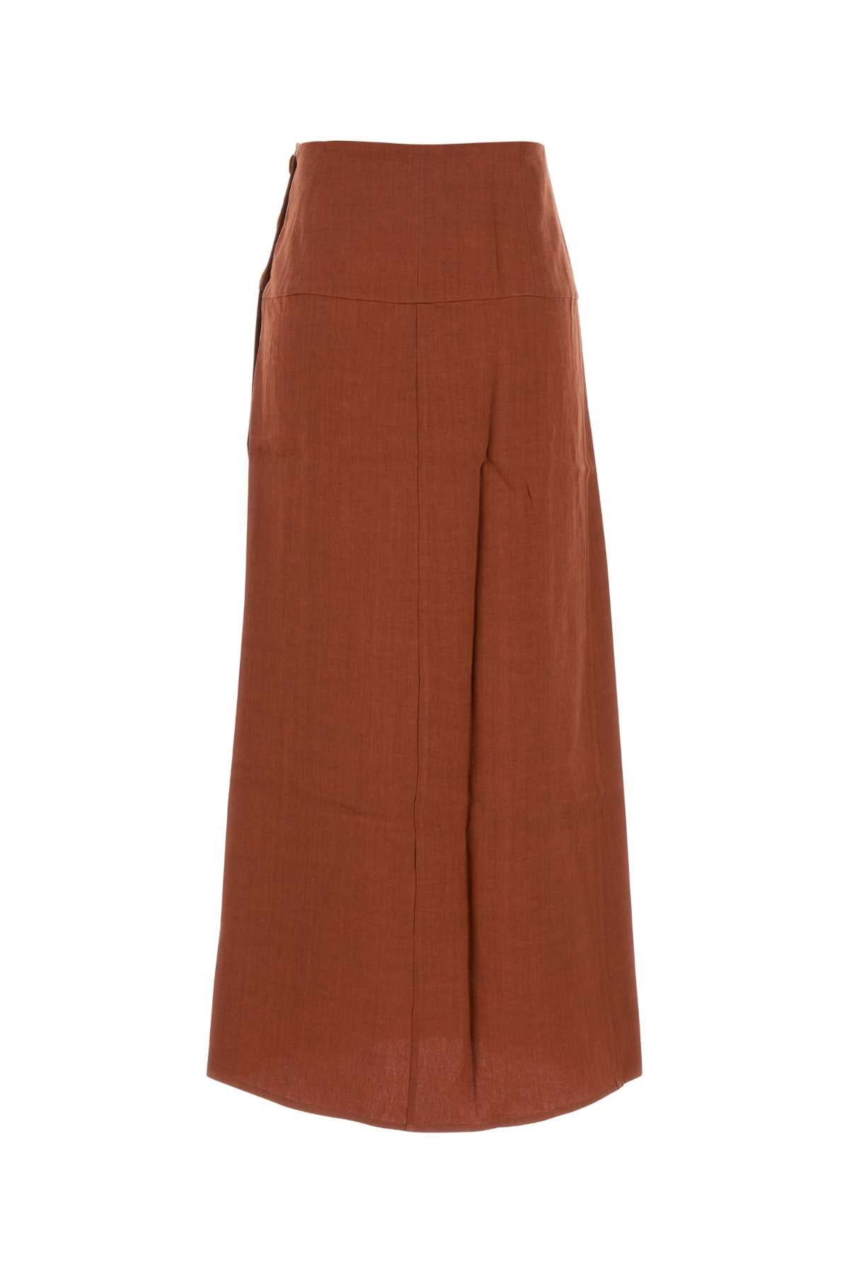 LE KASHA Mini Linen Haifal Skirt