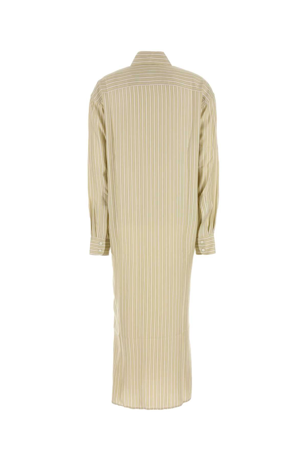 LE KASHA Embroidered Silk Mini Shirt Dress