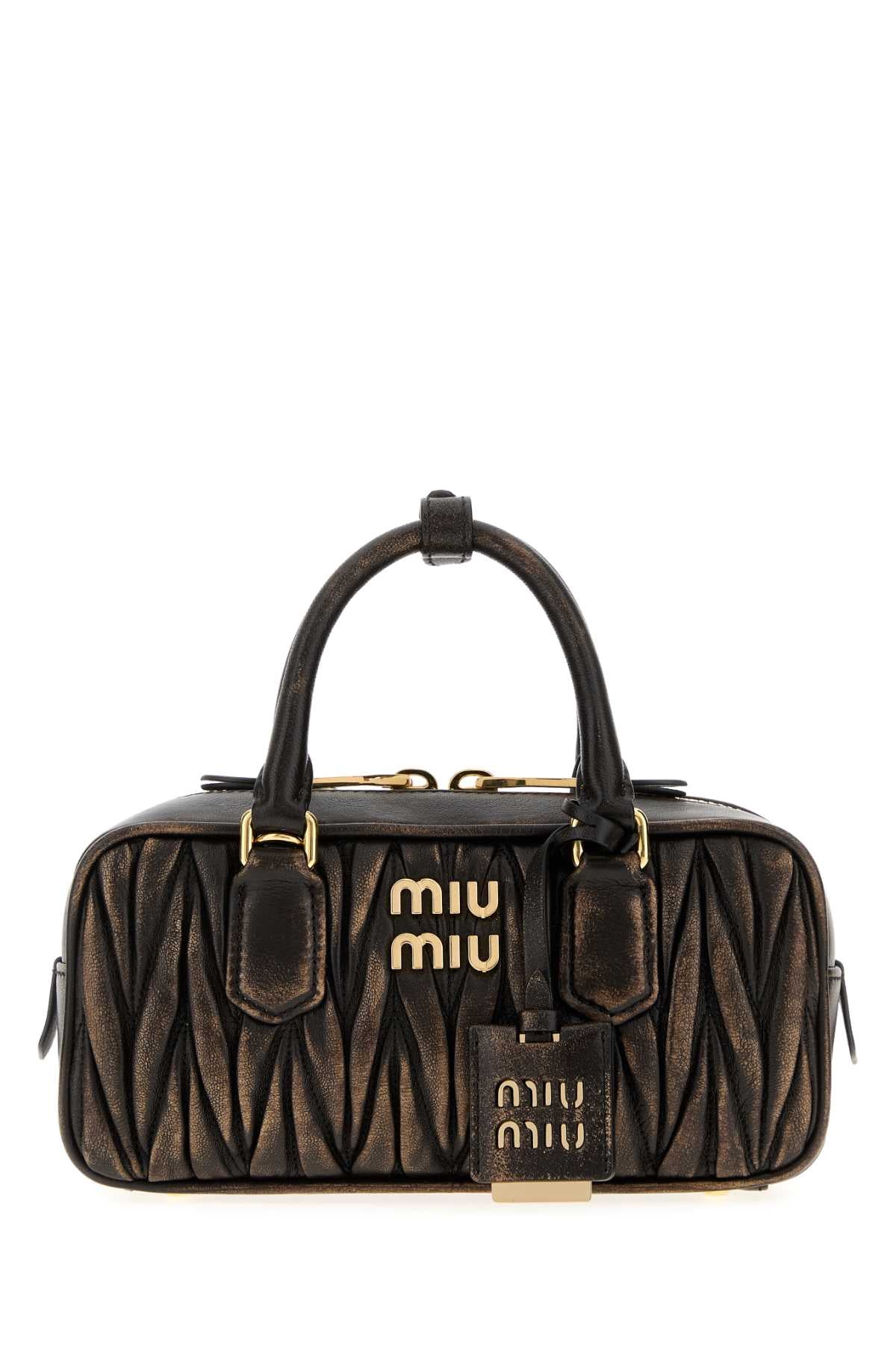 MIU MIU Mini Leather Arcadie Handbag - 24 cm Width