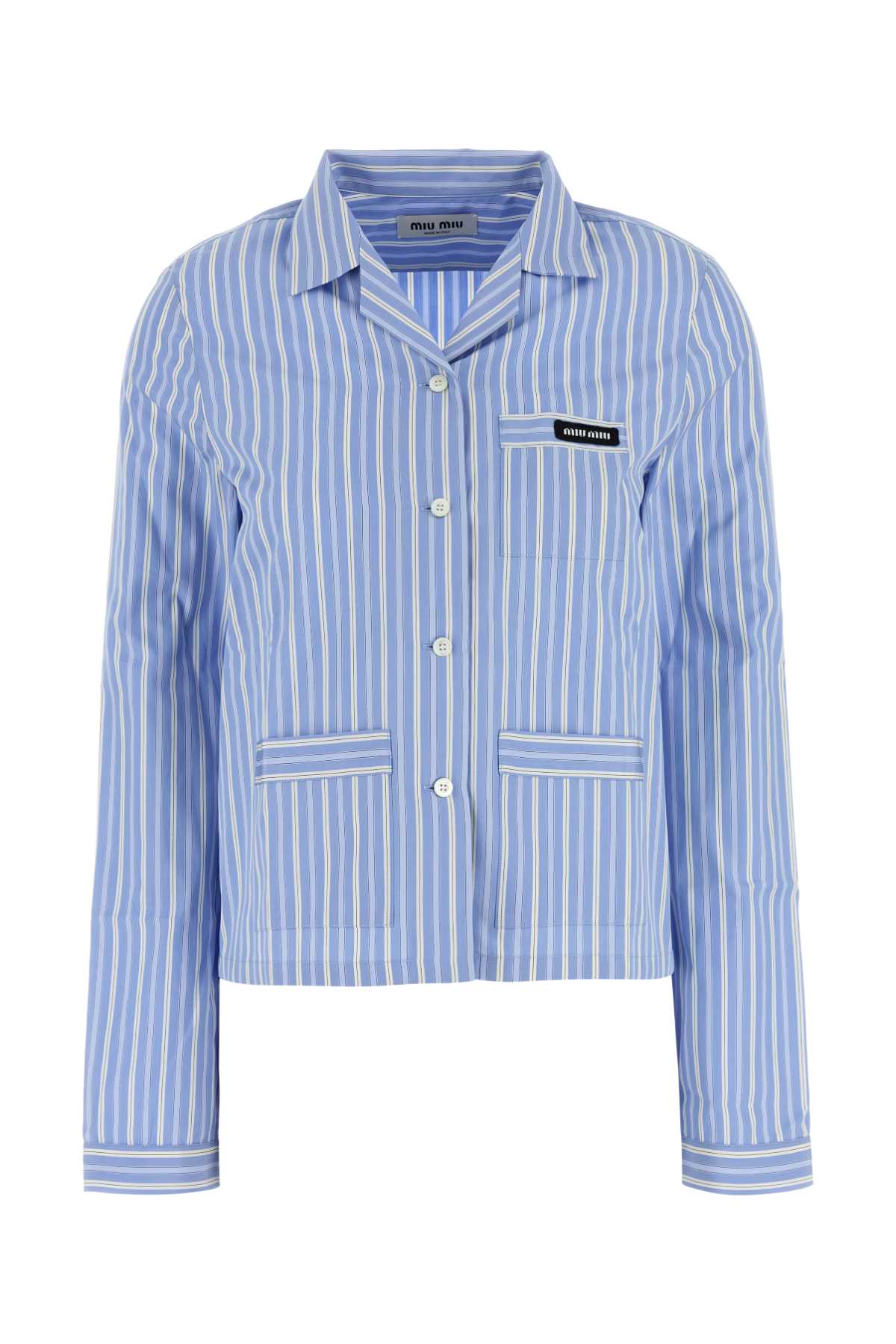 MIU MIU Embroidered Poplin Shirt for Women - Season 25W