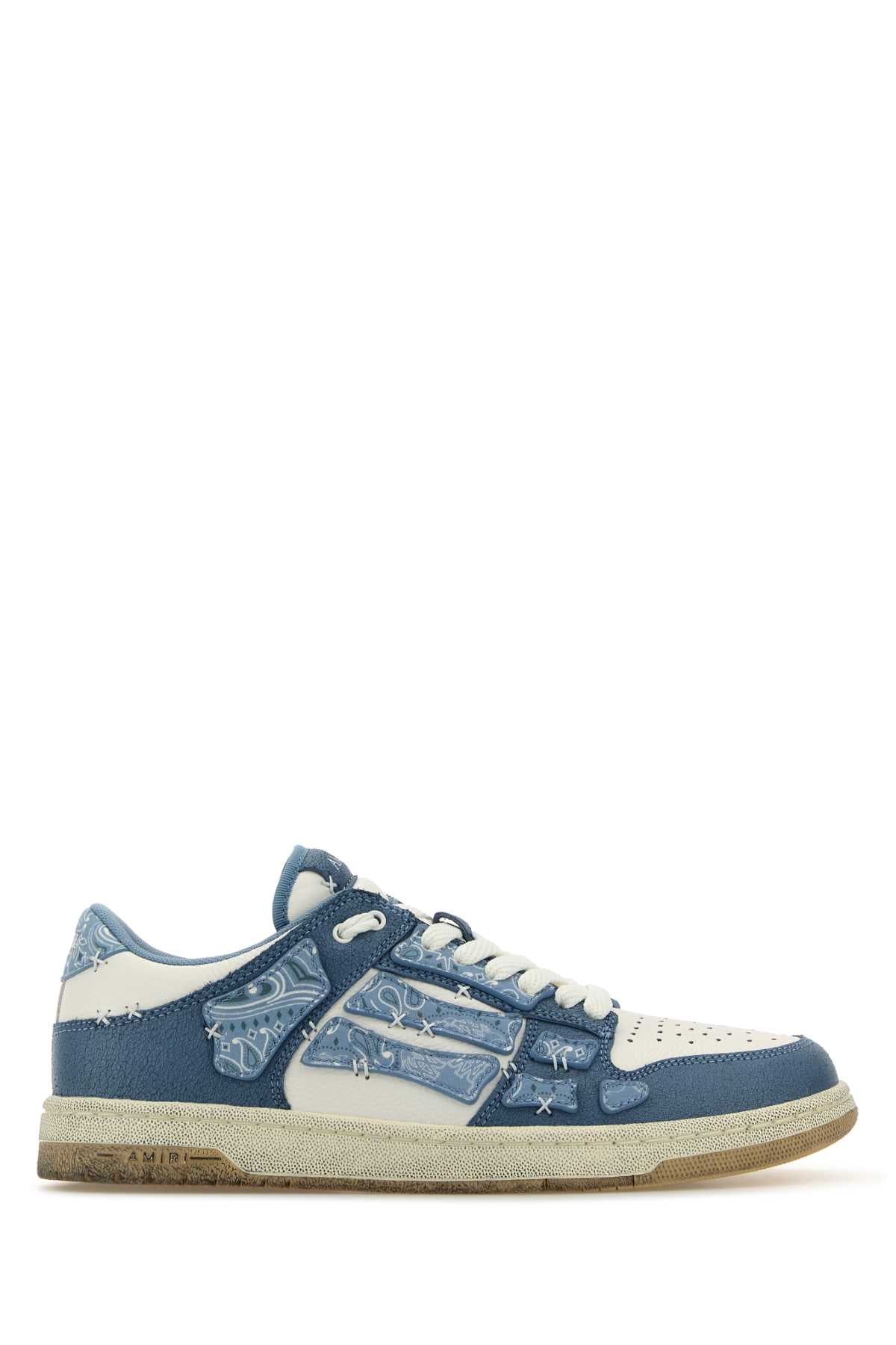 AMIRI Two-tone Leather Bandana Skel Sneakers for Men