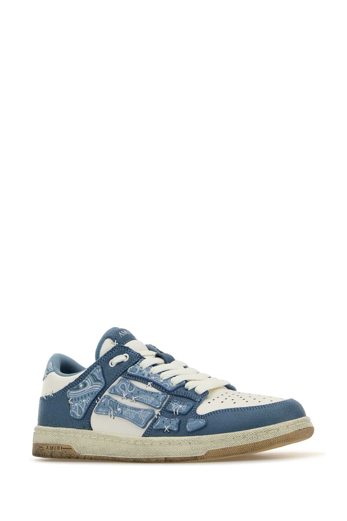 AMIRI Two-tone Leather Bandana Skel Sneakers for Men