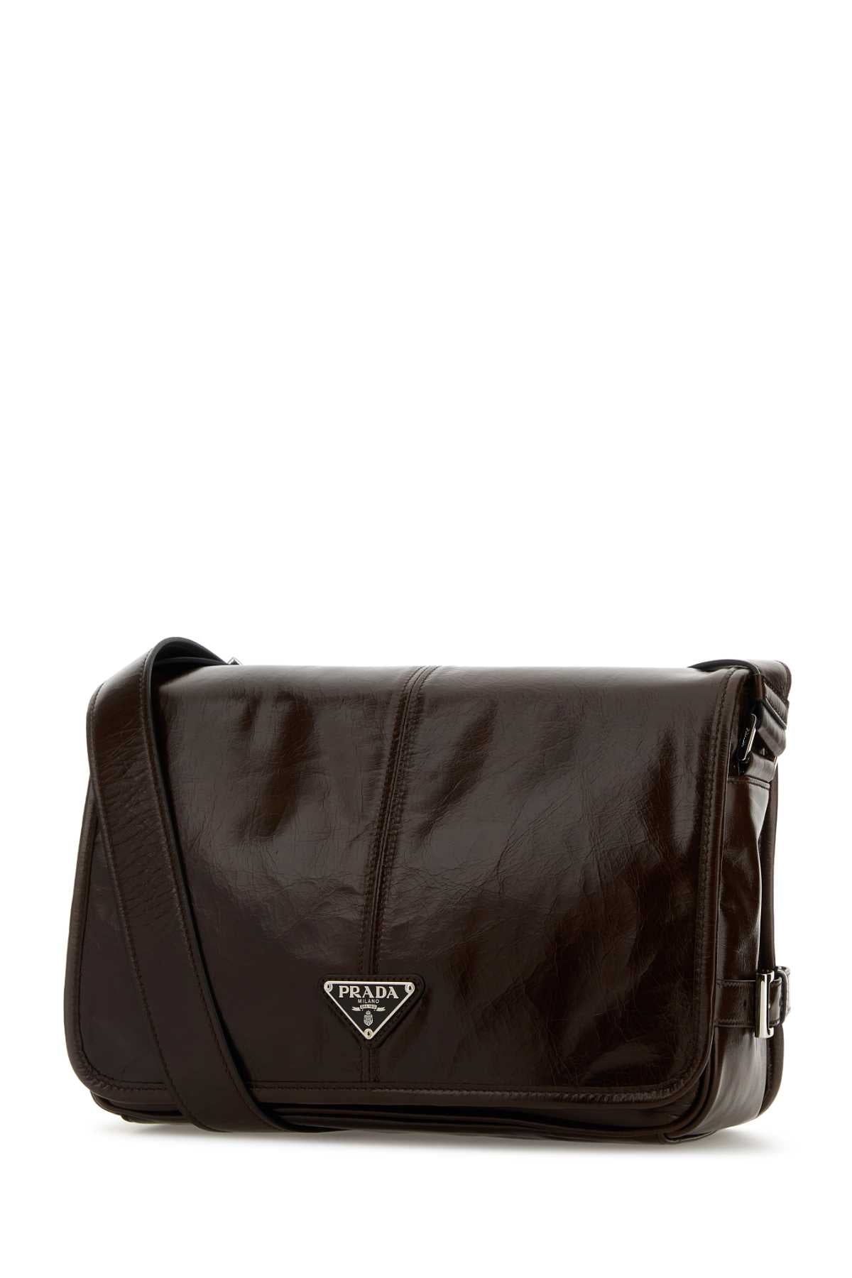 PRADA Leather Crossbody Handbag - 30 cm x 20 cm x 11 cm