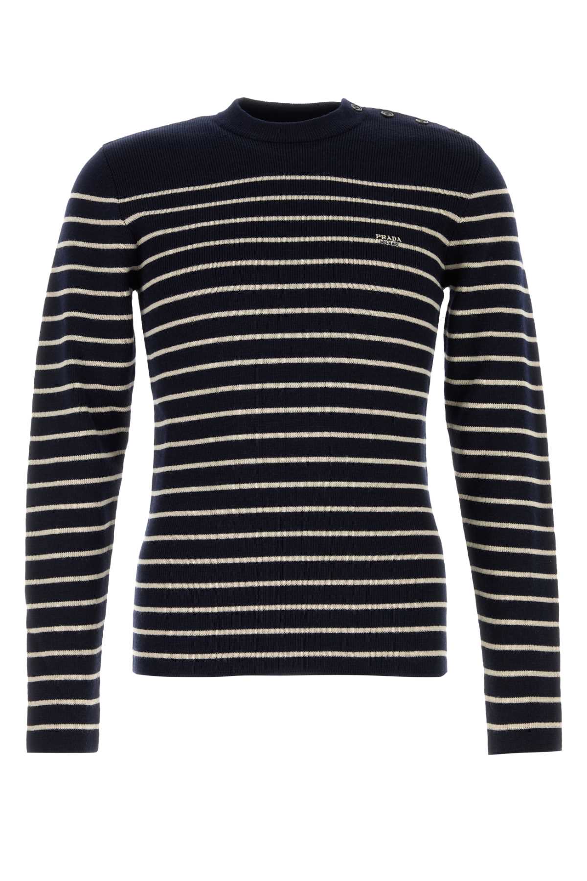 PRADA Embroidered Wool Sweater for Men - Winter 2025