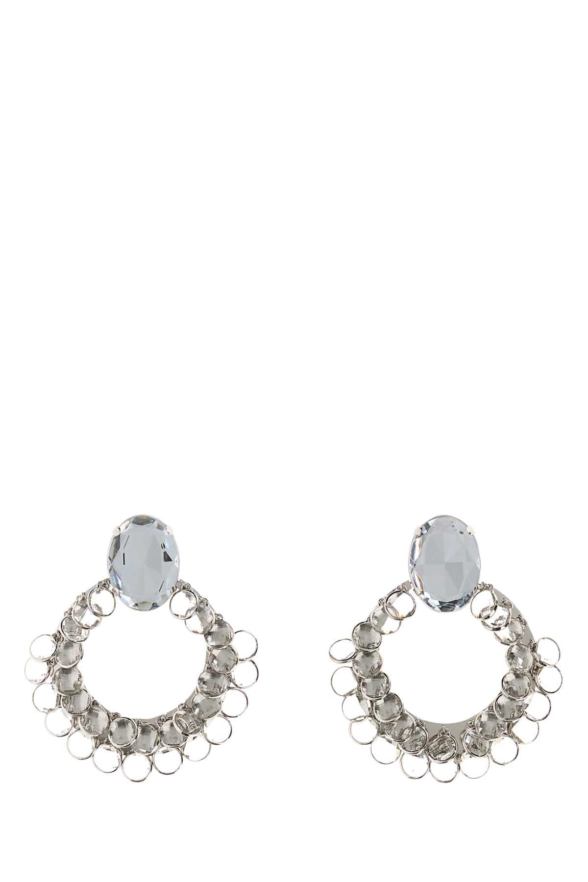 GIVENCHY Embellished Metal Chandelier Earrings - Width: 7 cm, Height: 10 cm