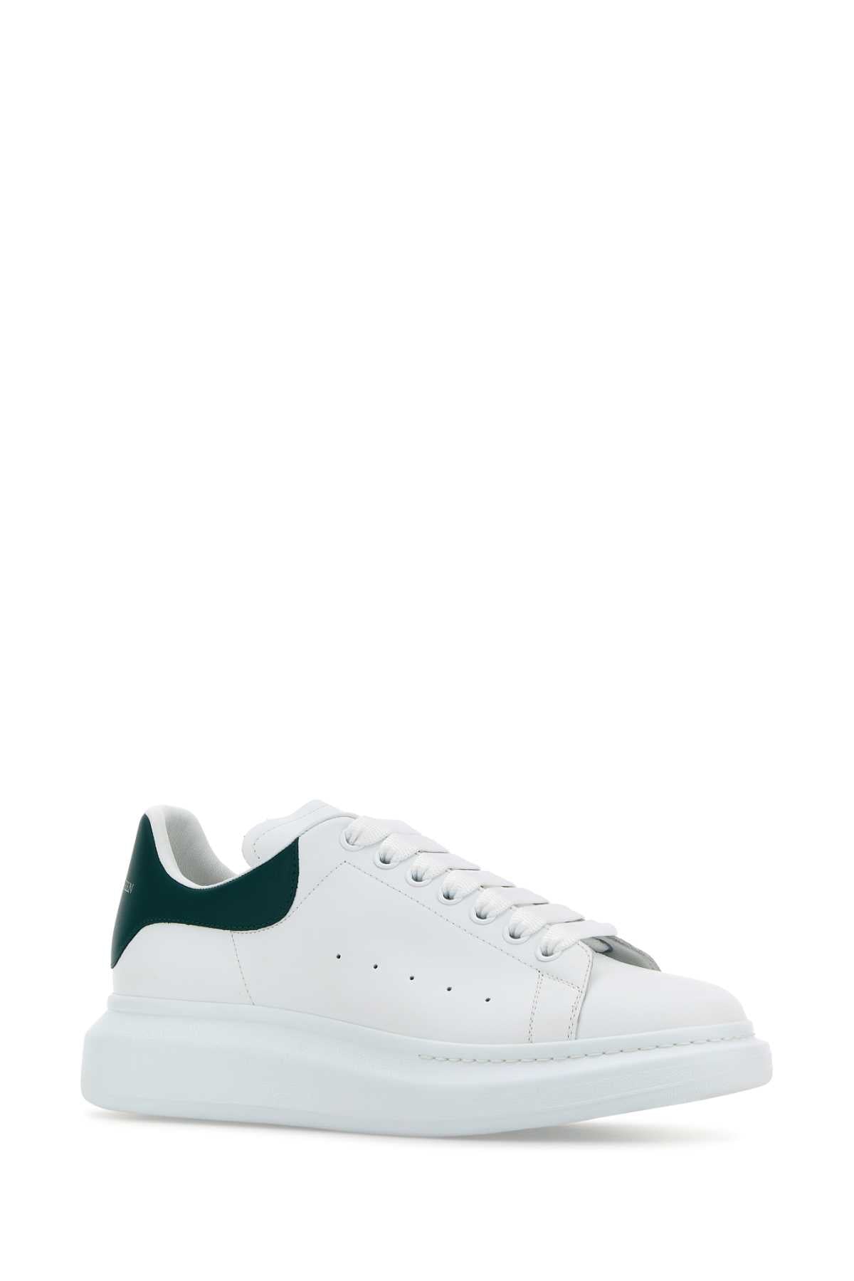 ALEXANDER MCQUEEN Classic Leather Sneakers with Contrasting Heel