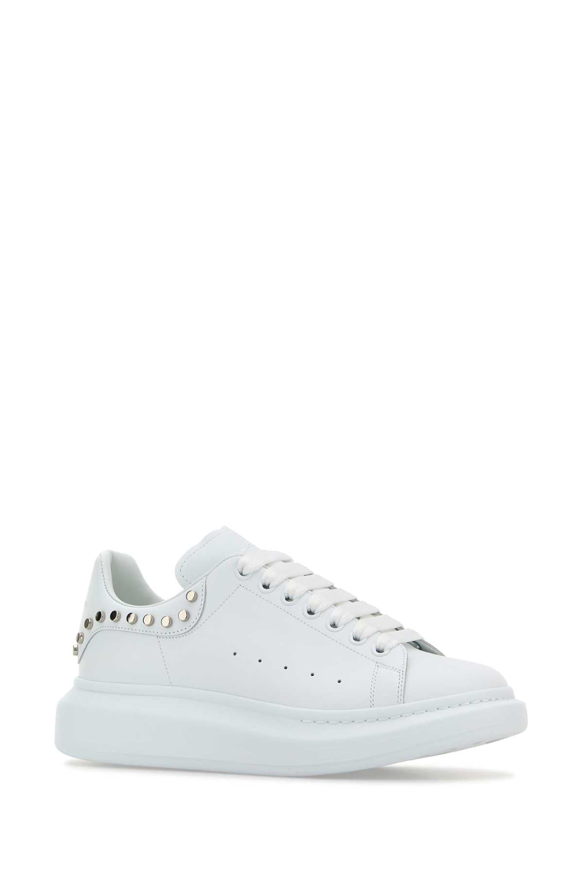 ALEXANDER MCQUEEN Leather Sneakers with Heel Detail
