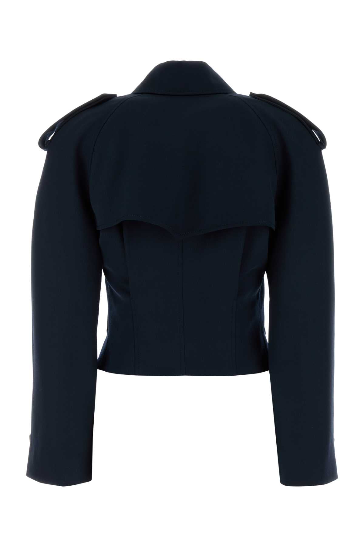 ALEXANDER MCQUEEN Elegant Wool Trench Jacket for Women