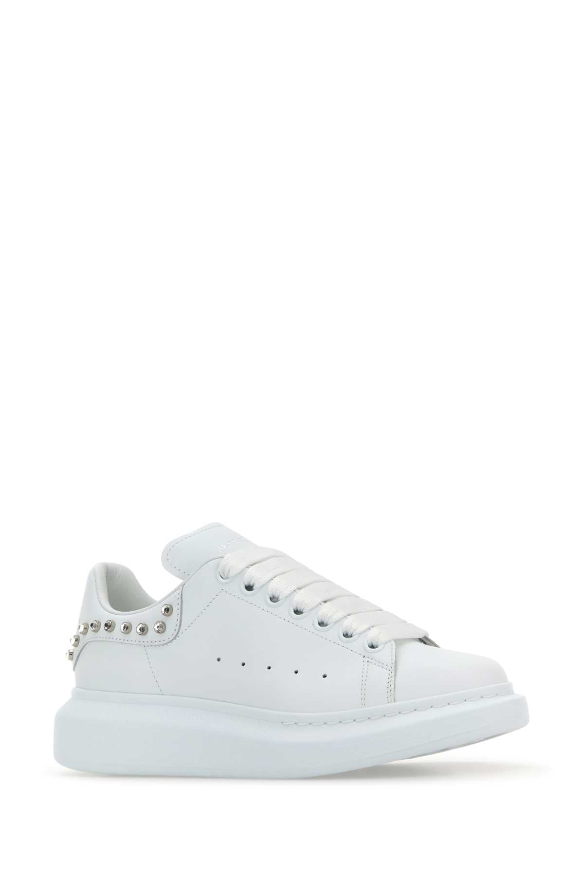 ALEXANDER MCQUEEN Leather Sneakers with Elegant Heel