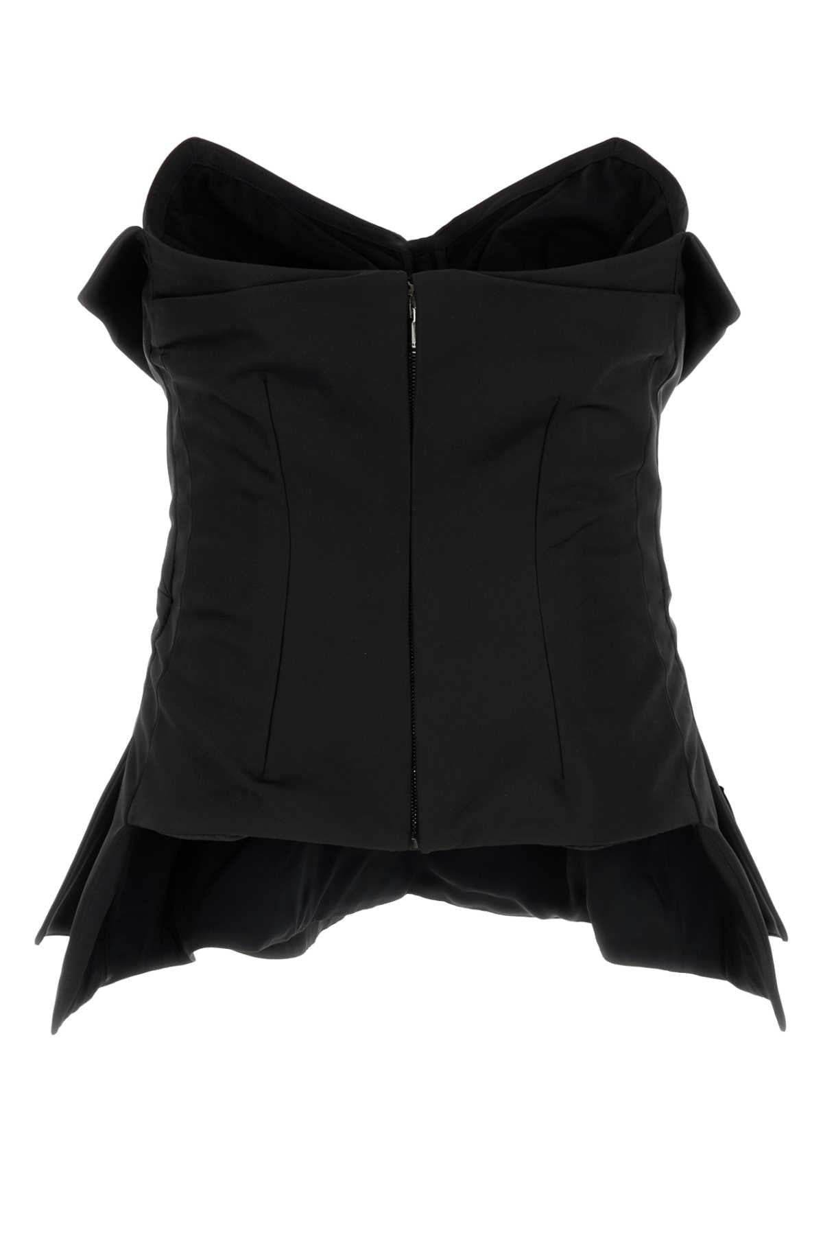 ALEXANDER MCQUEEN Elegant Satin Bustier Corset Top