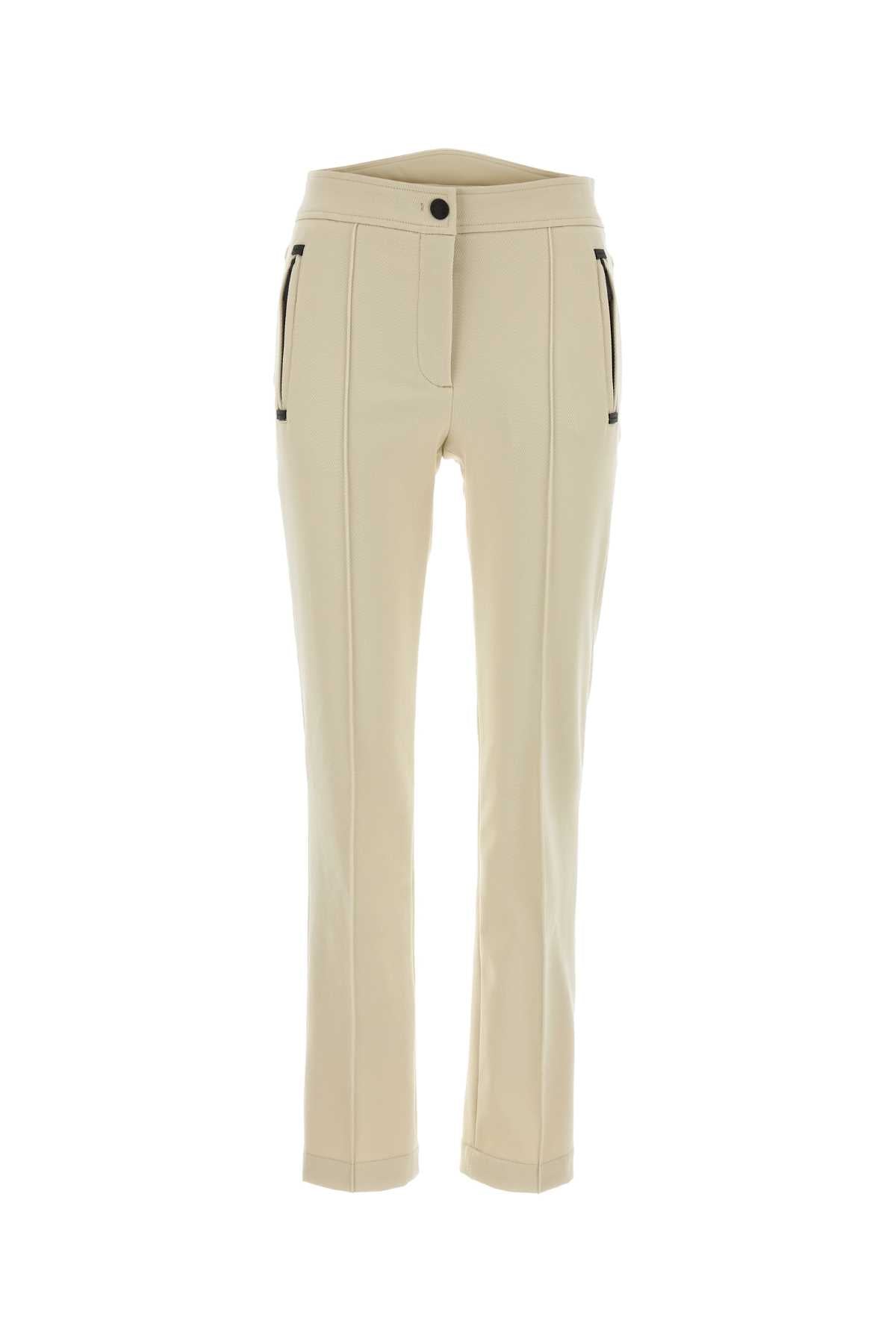 MONCLER GRENOBLE Ivory Stretch Polyester Blend Pants for Women