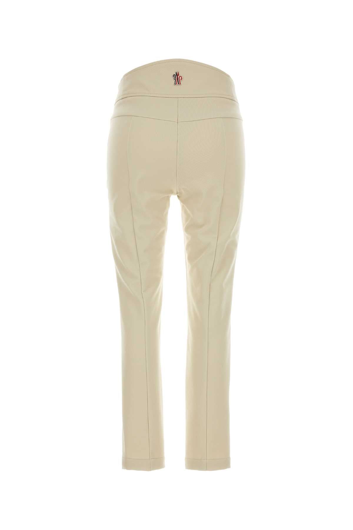 MONCLER GRENOBLE Ivory Stretch Polyester Blend Pants for Women