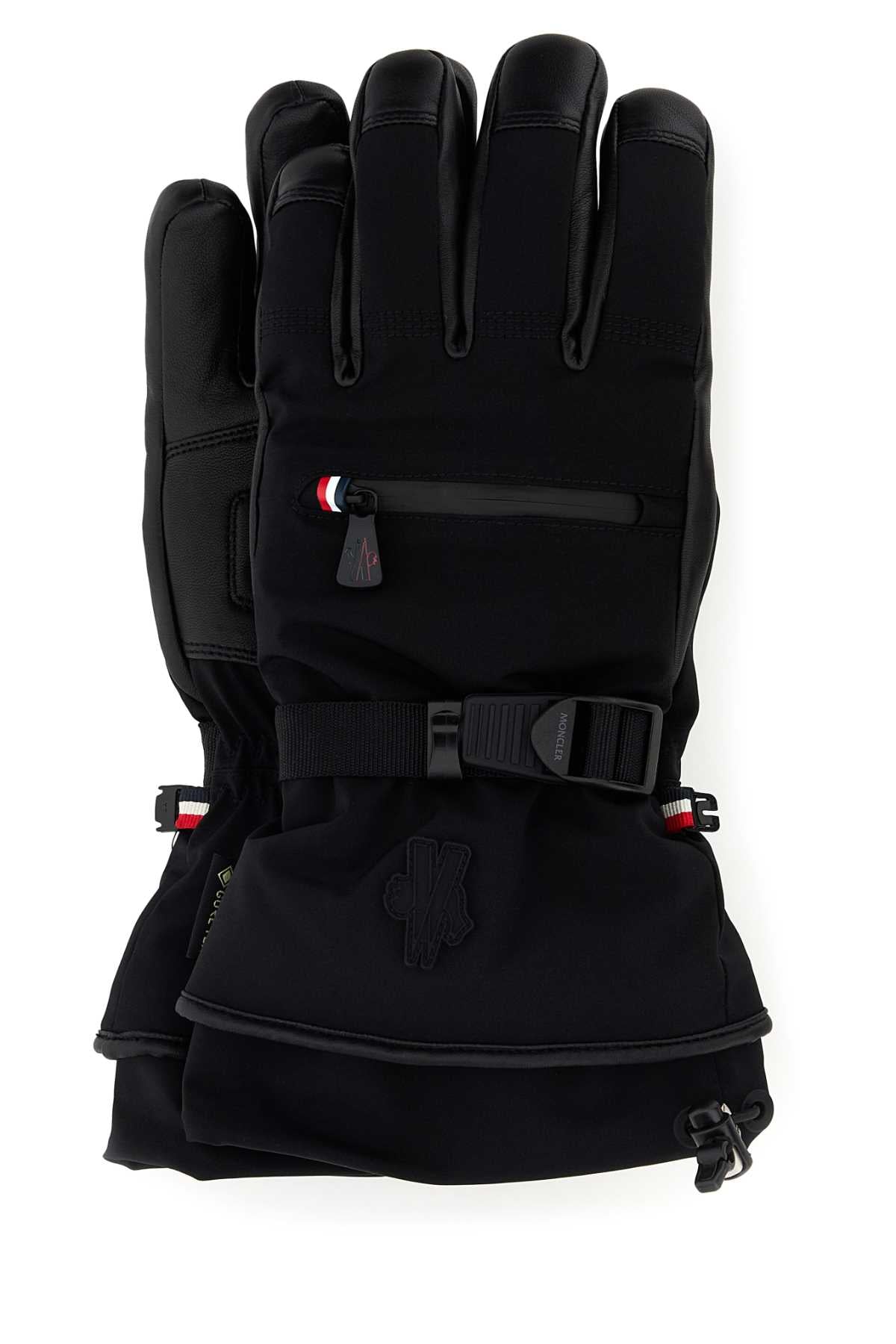 MONCLER GRENOBLE Stretch Nylon Gloves for Men - Winter Collection