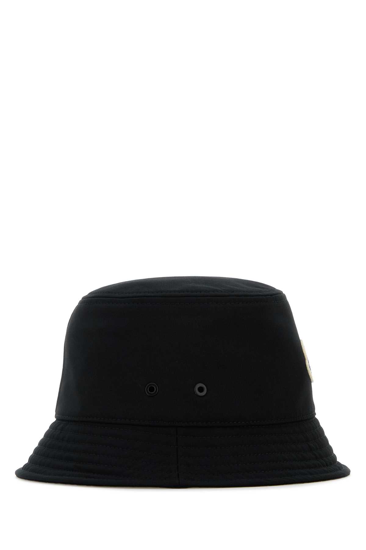 MONCLER Mini Black Canvas Bucket Hat for Women