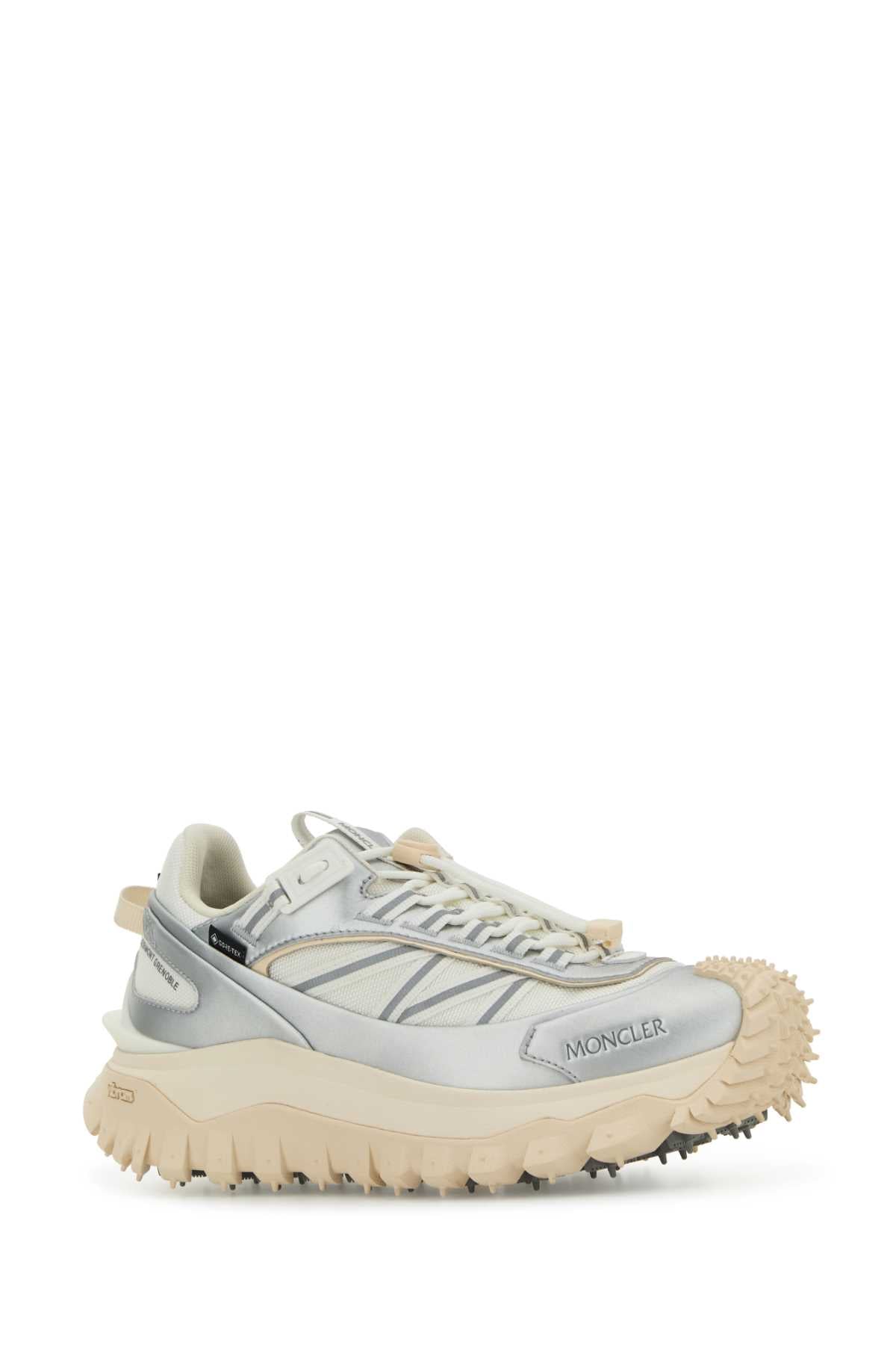 MONCLER Two-tone Fabric and Leather Trailgrip Sneakers for Women