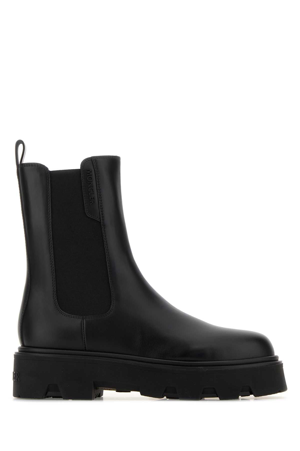 MONCLER Leather Aurea Chelsea Ankle Boots for Women