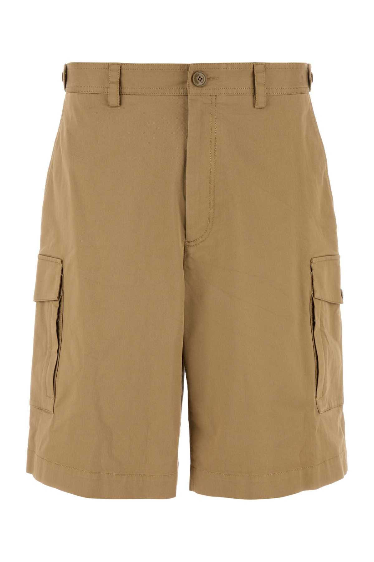 MONCLER Cappuccino Mini Stretch Cotton Bermuda Shorts