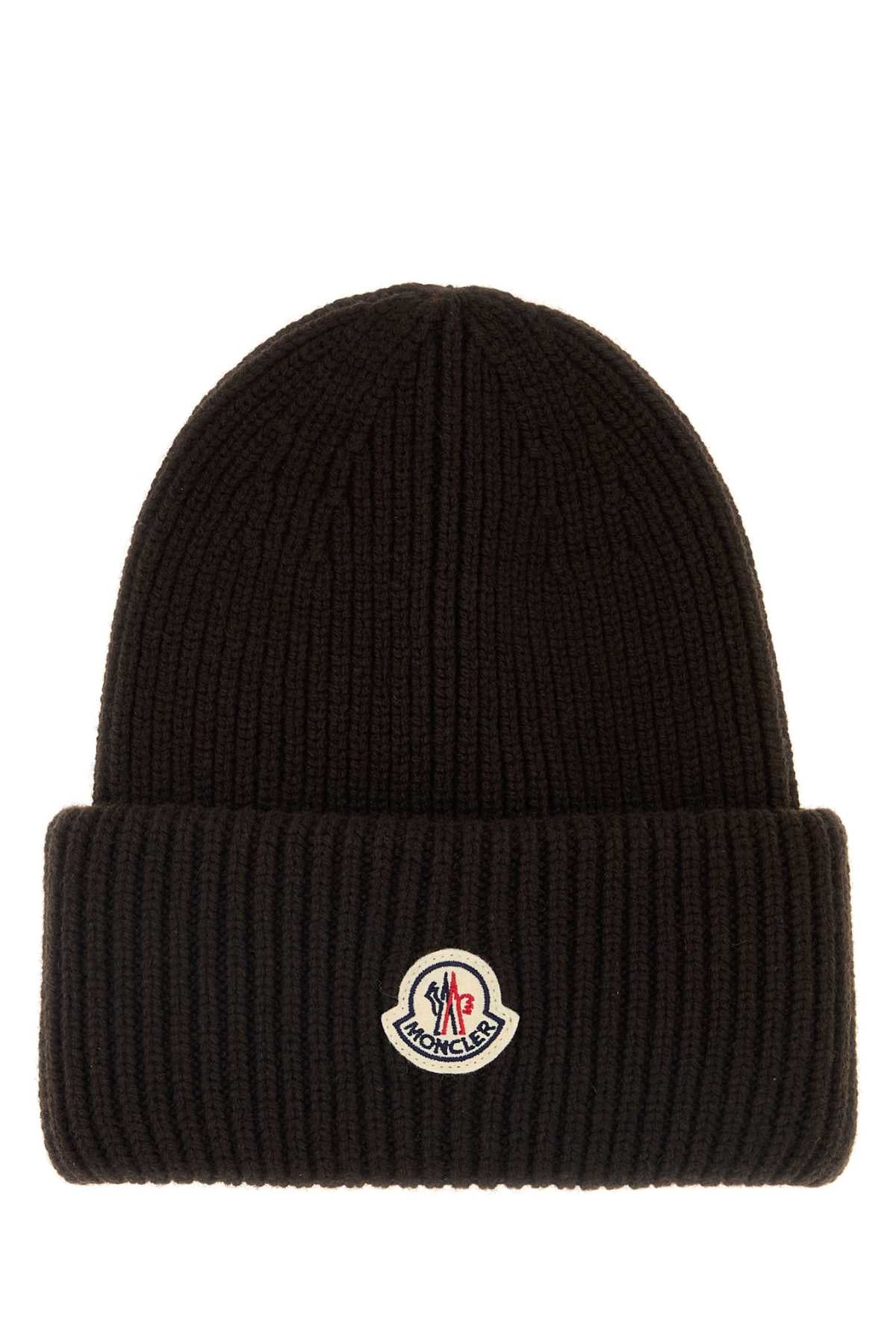 MONCLER Wool Blend Beanie Hat for Men - FW25