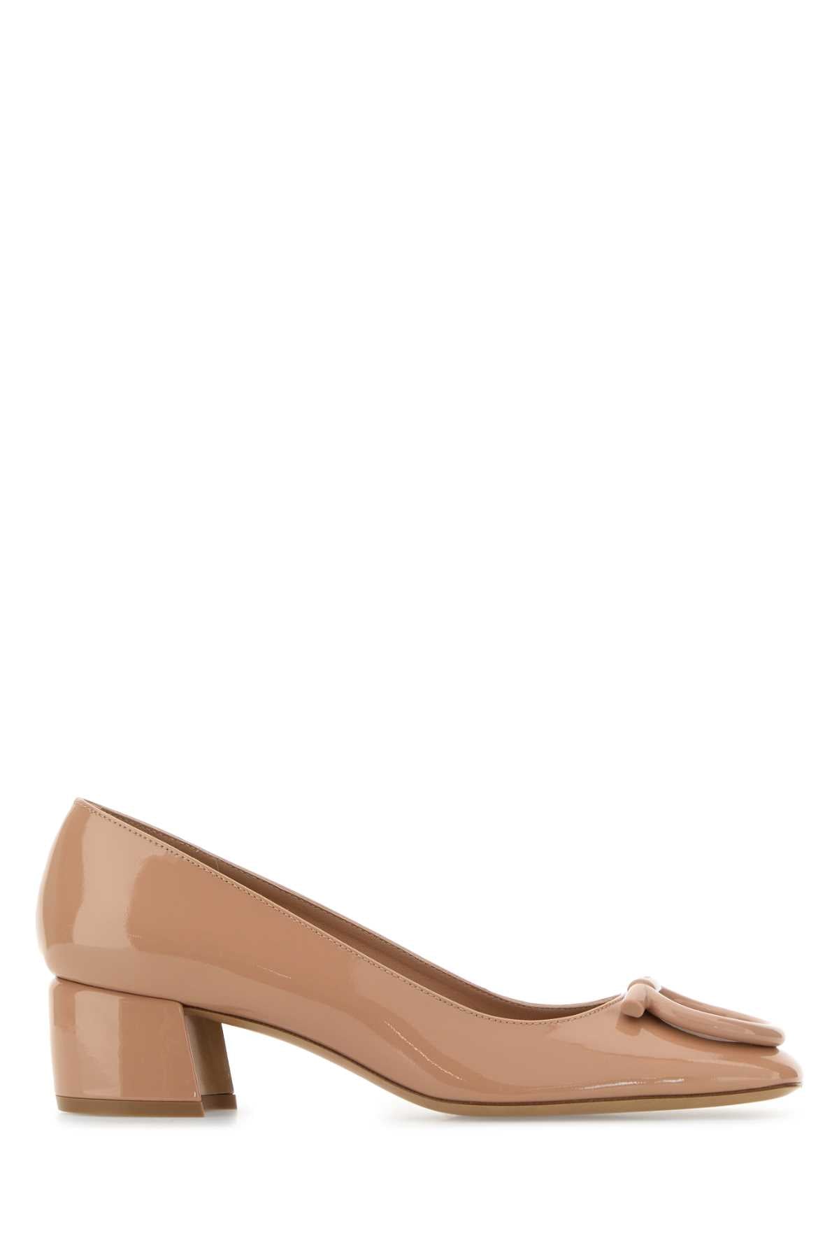 Ferragamo Elevated Mini Leather Mara 40 Pumps