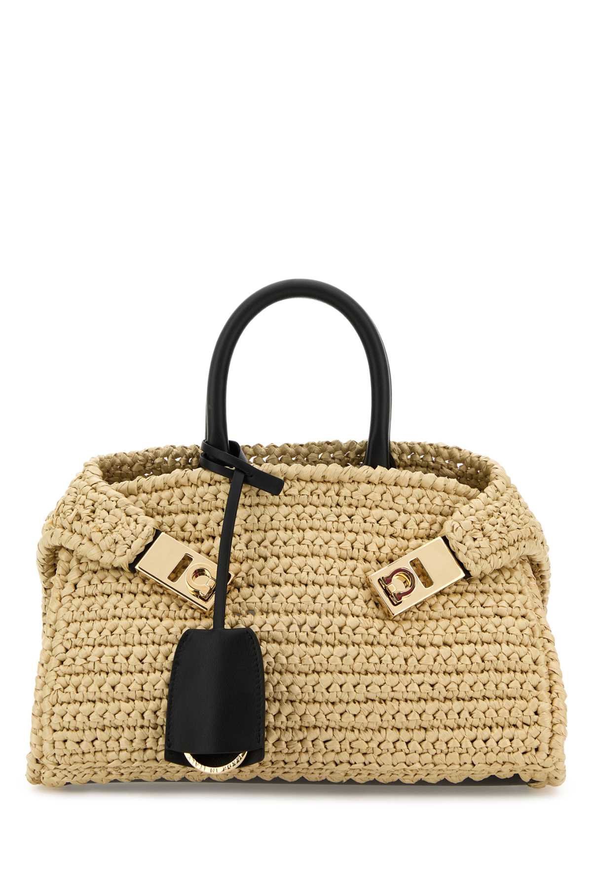 Ferragamo Mini Raffia Hug Handbag