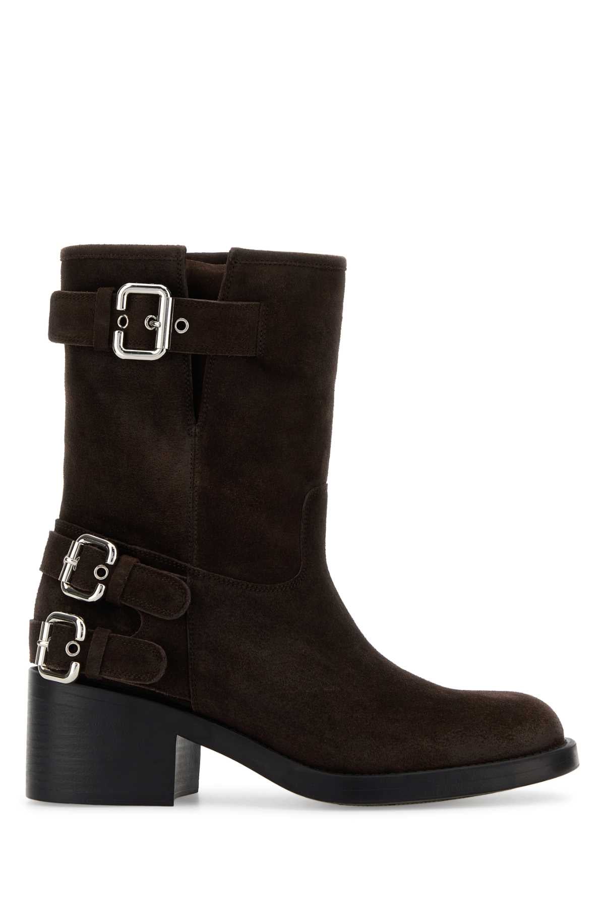 CHLOE Dakota Suede Boots with 6 cm Heel Height