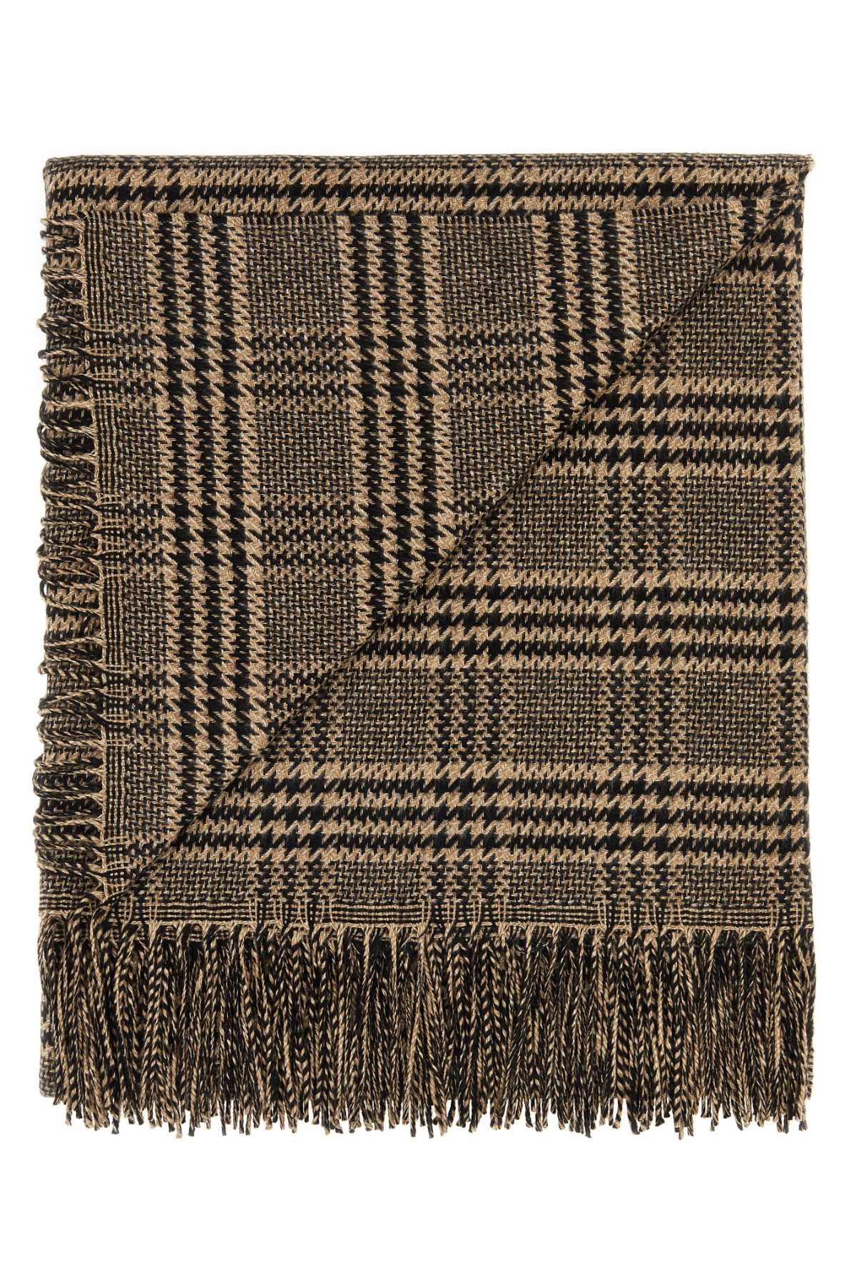 SAINT LAURENT Embroidered Silk Blend Scarf - 180 cm x 145 cm