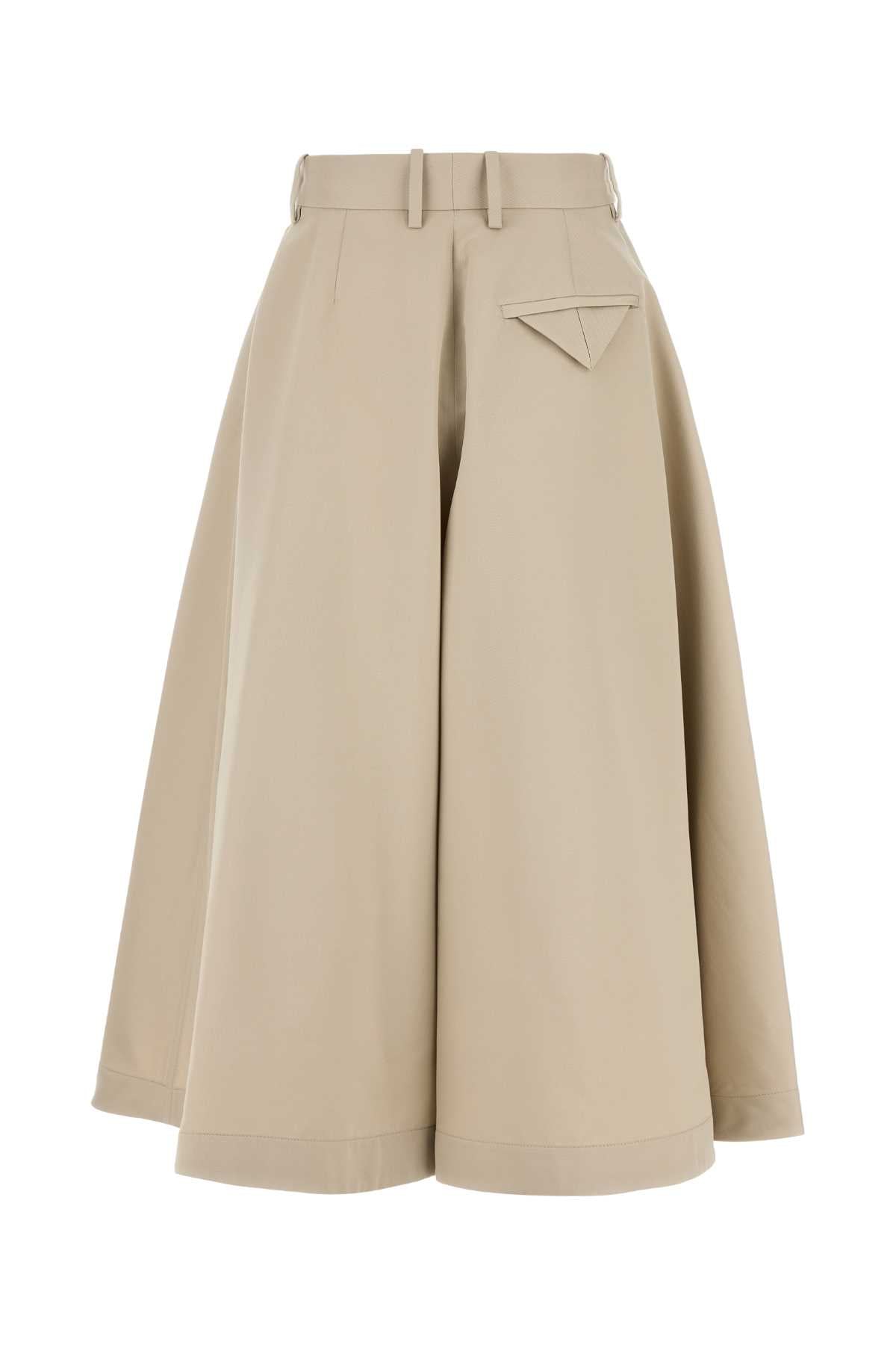 BOTTEGA VENETA Luxury Sand Twill Bermuda Shorts for Women