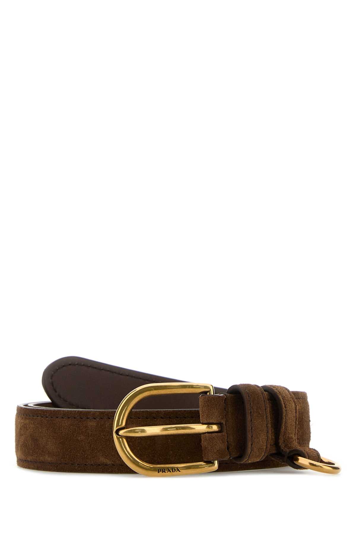 PRADA Suede Belt - 3 cm Height