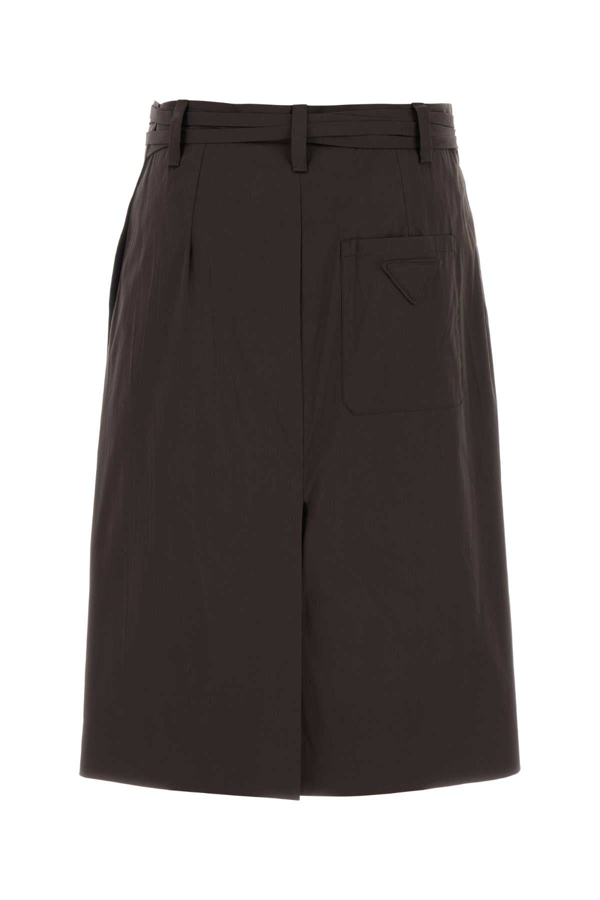 PRADA Stretch Poplin Mini Skirt for Women