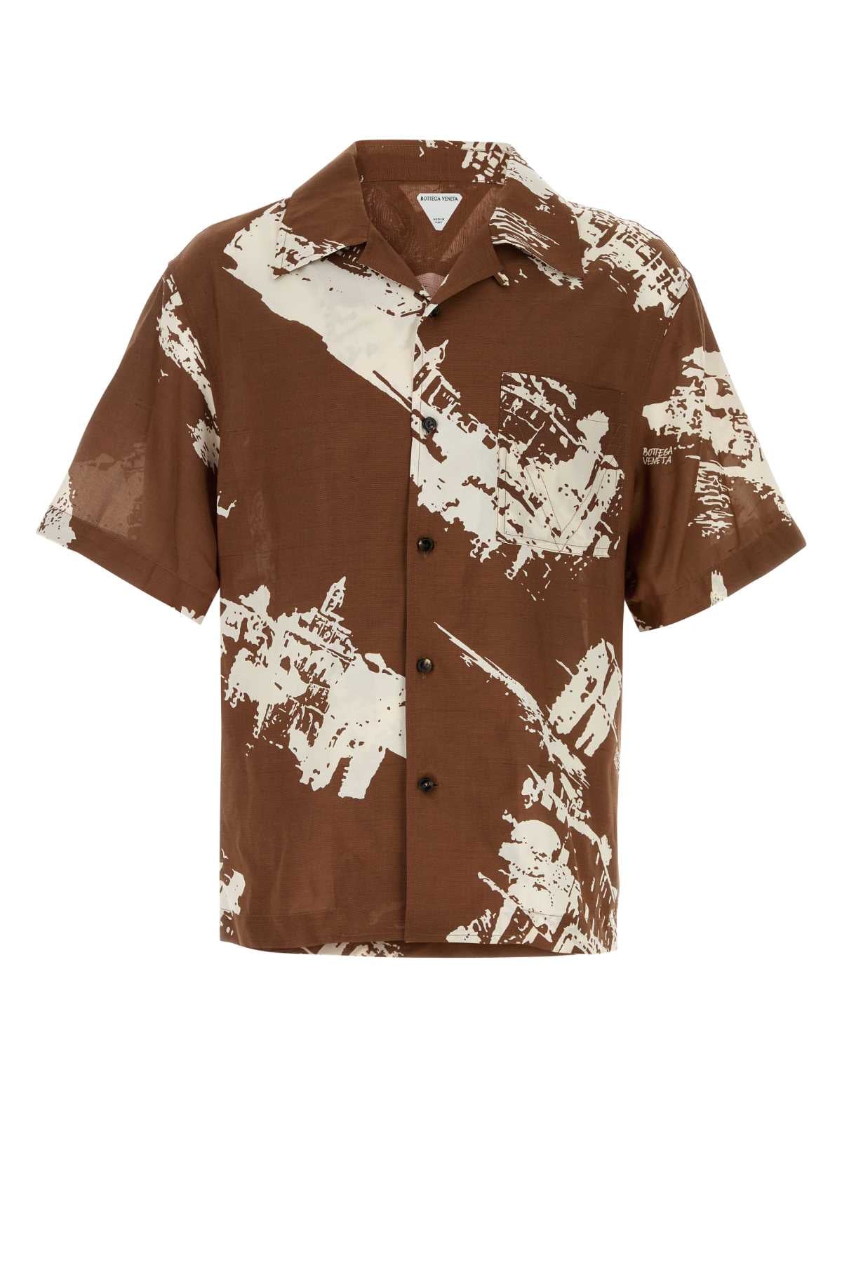 BOTTEGA VENETA Printed Silk Blend Shirt for Men