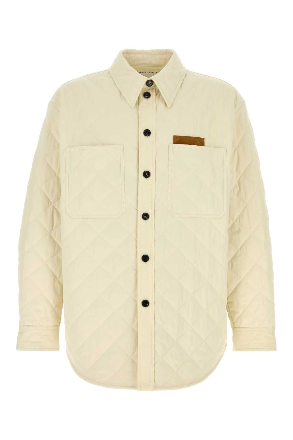 BOTTEGA VENETA Ivory Tech Cotton Jacket for Men
