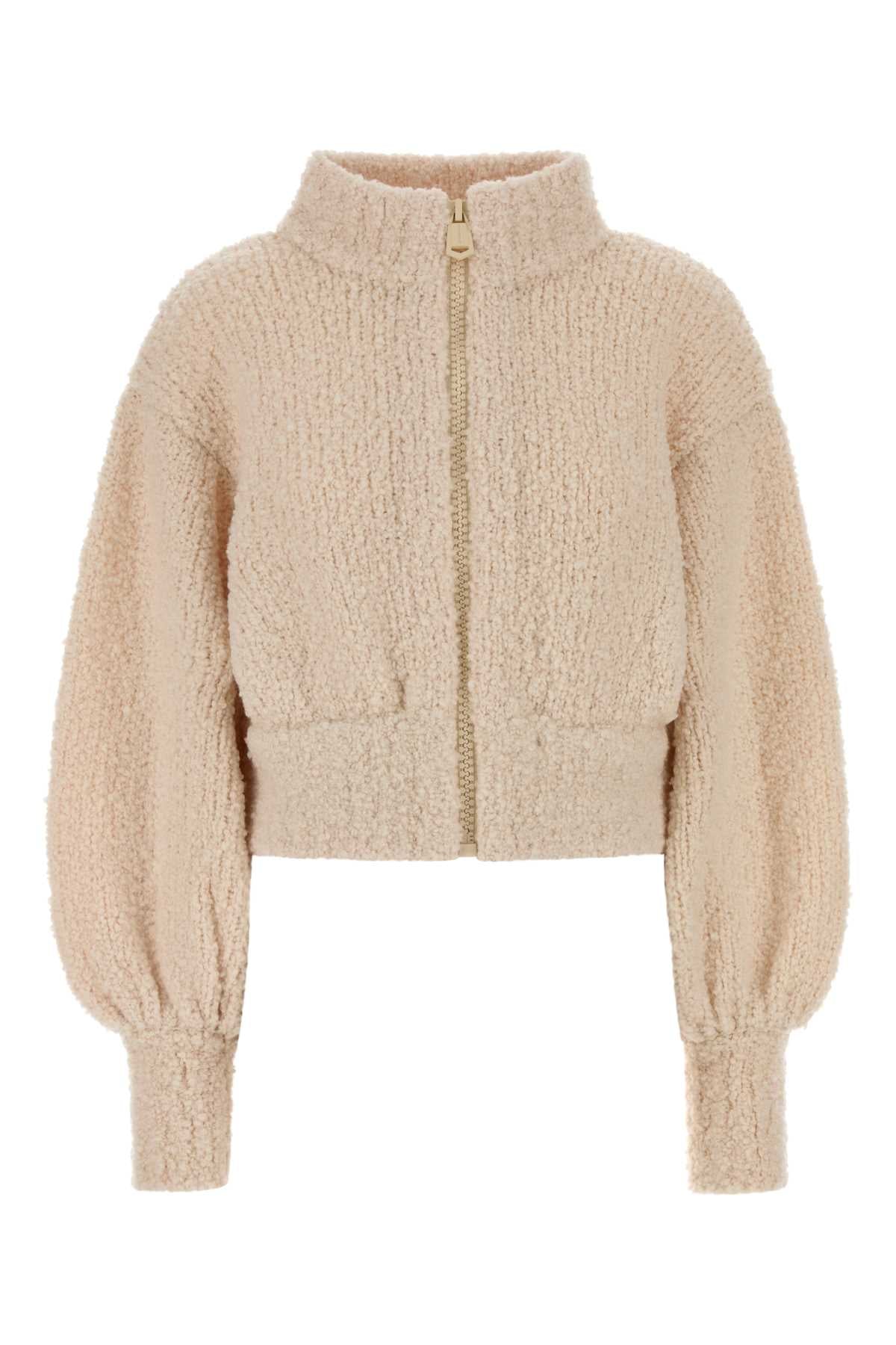 ZIMMERMANN Ivory Boucle Loop Hypnotic Bomber Jacket - Women's Size