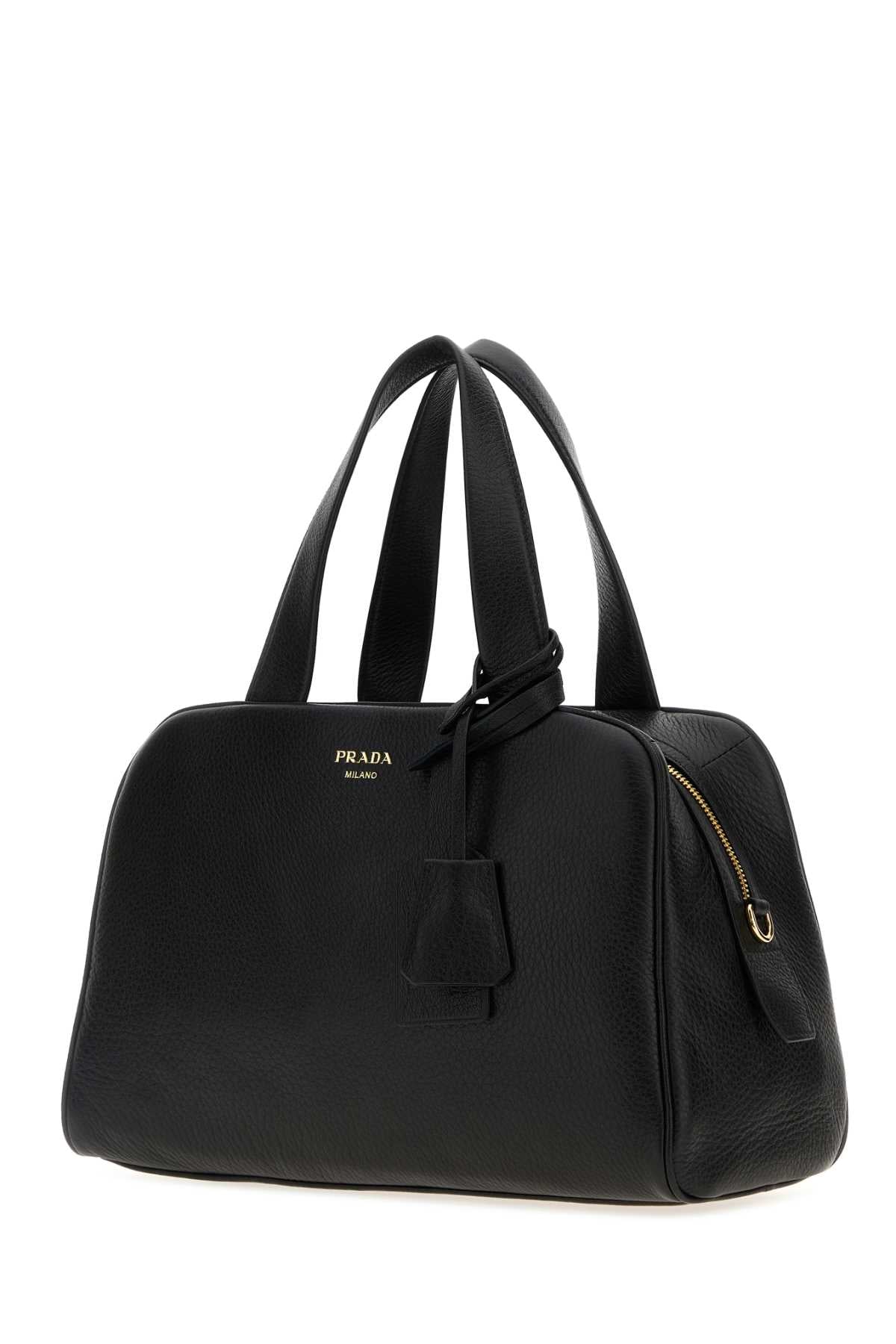 PRADA Stylish Black Mini Leather Handbag (34 cm x 21 cm x 14 cm)