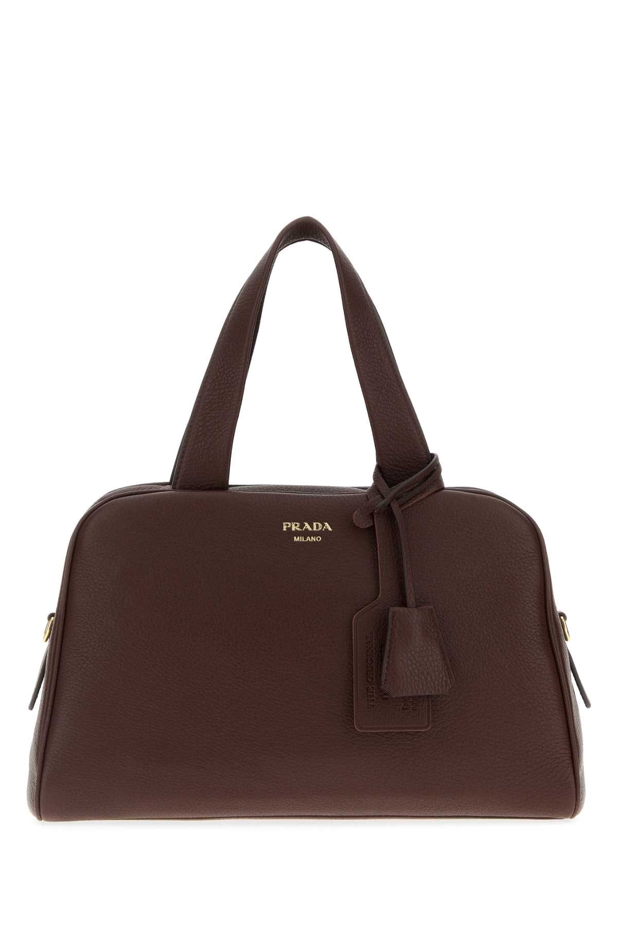 PRADA Elegant Leather Handbag - 34x21x14 cm