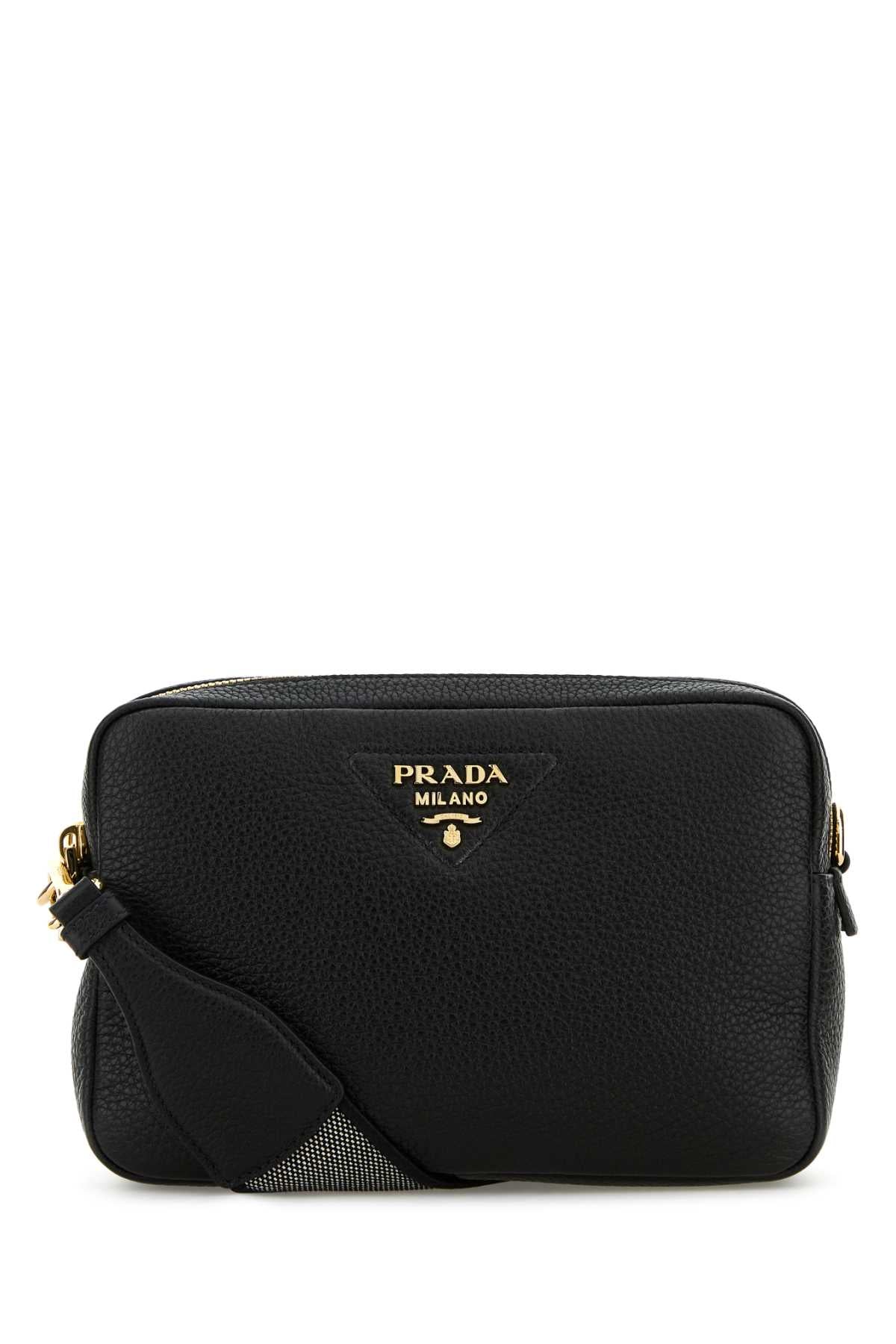 PRADA Mini Leather Crossbody Handbag with Adjustable Straps