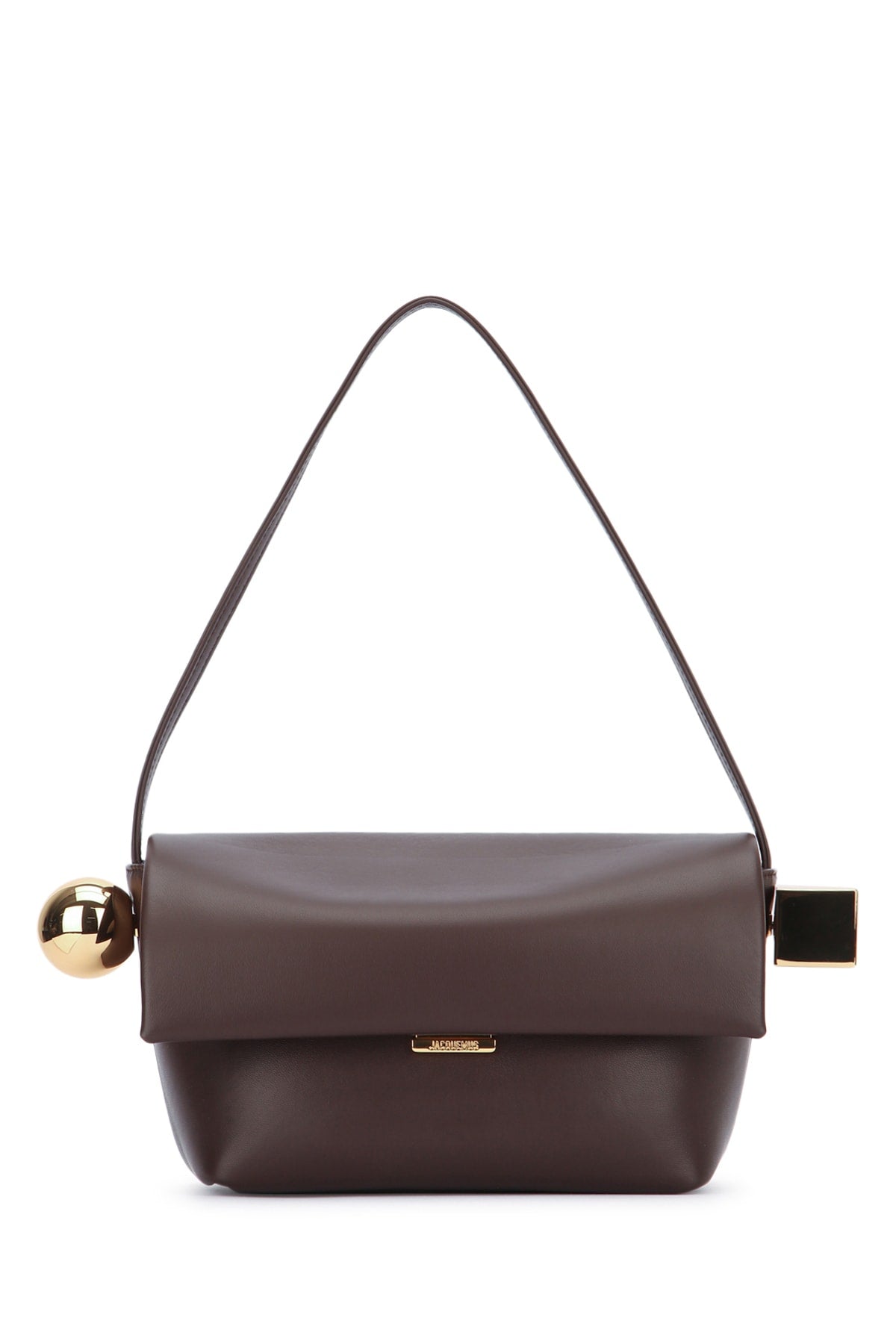 JACQUEMUS Mini Round Leather Handbag