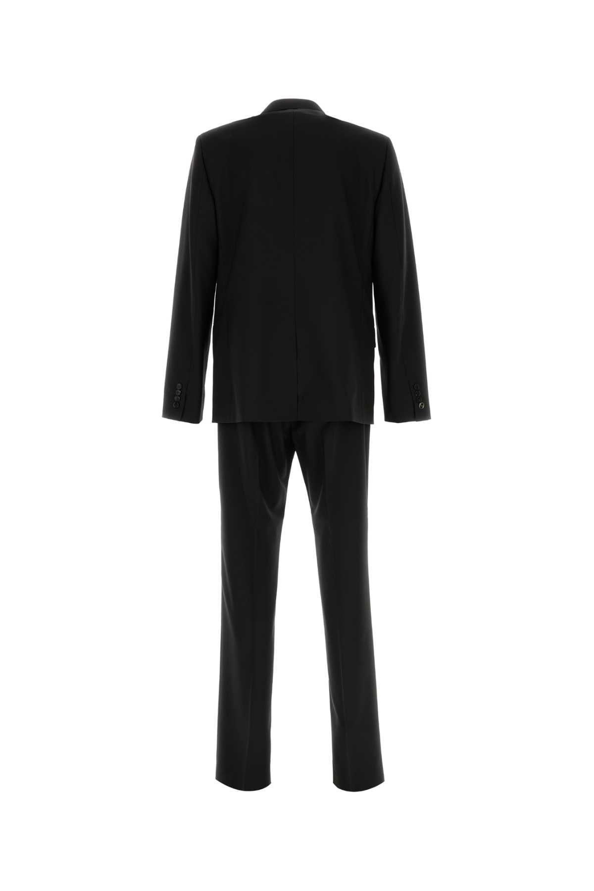 GUCCI Elegant Black Wool Suit for Men, Size T