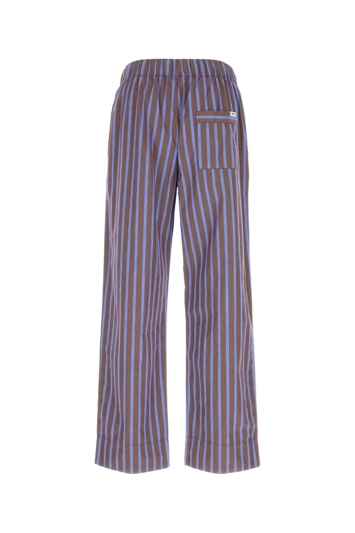 TEKLA Embroidered Poplin Pyjama Pants for Men - FW25 Collection