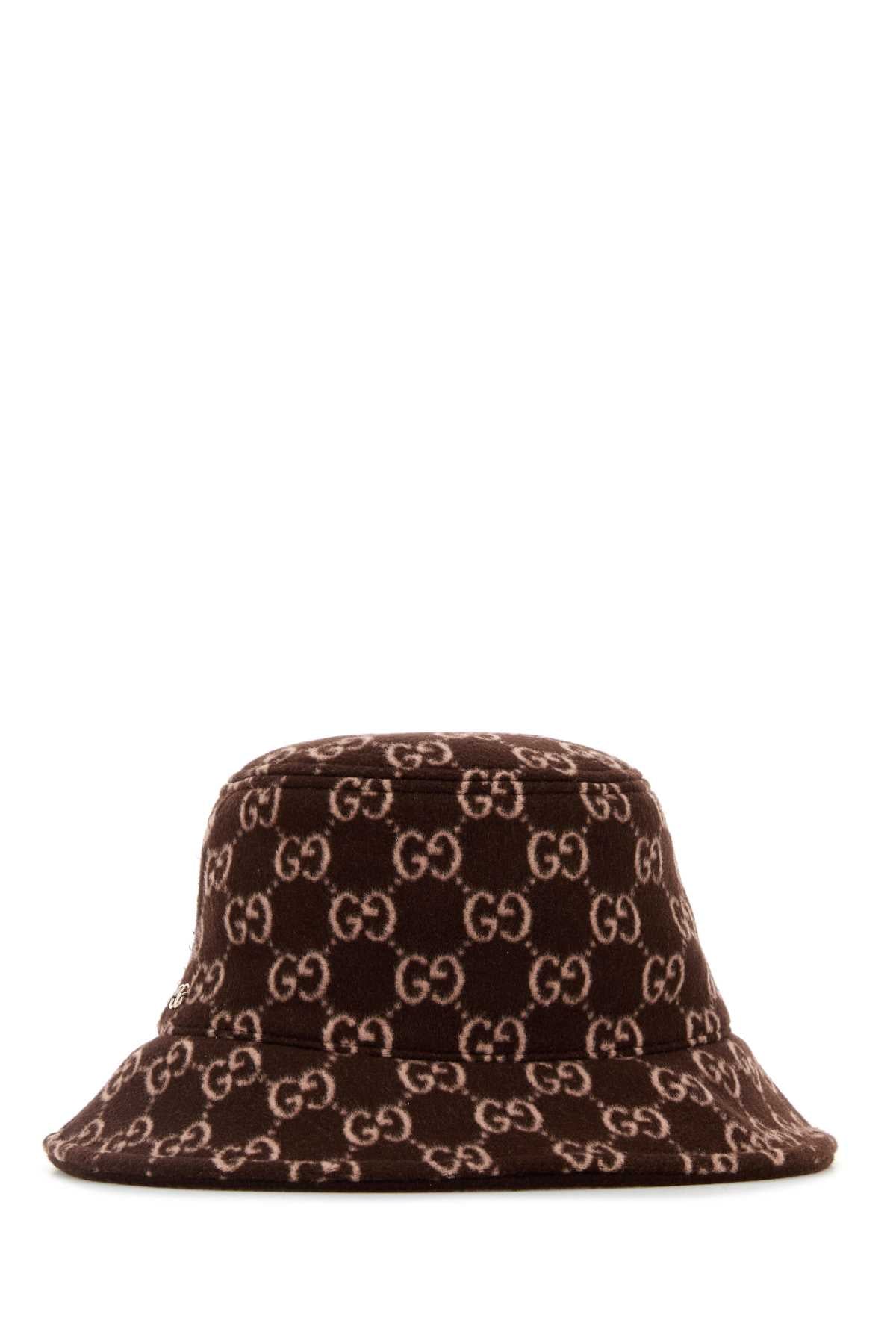 GUCCI Embroidered Wool Blend Bucket Hat