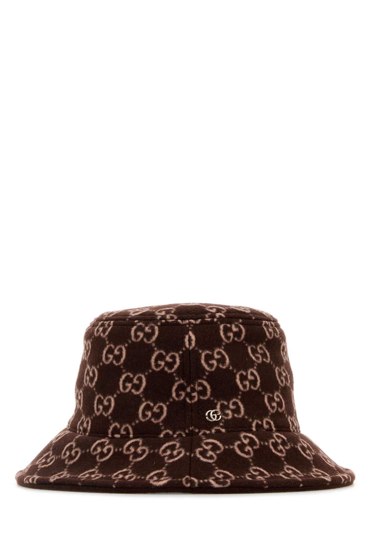GUCCI Embroidered Wool Blend Bucket Hat