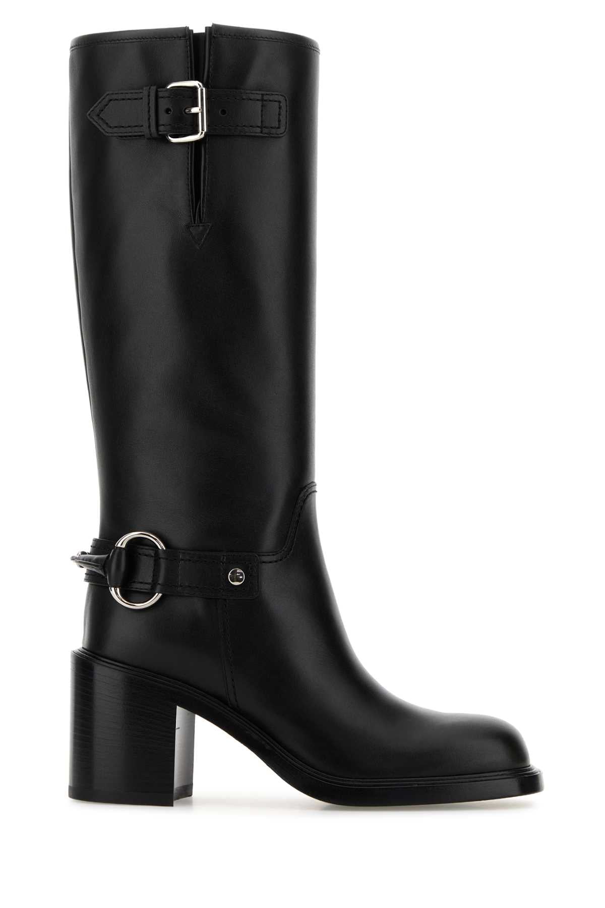 GUCCI Women's Elegant Leather Boots with 7 cm Heel